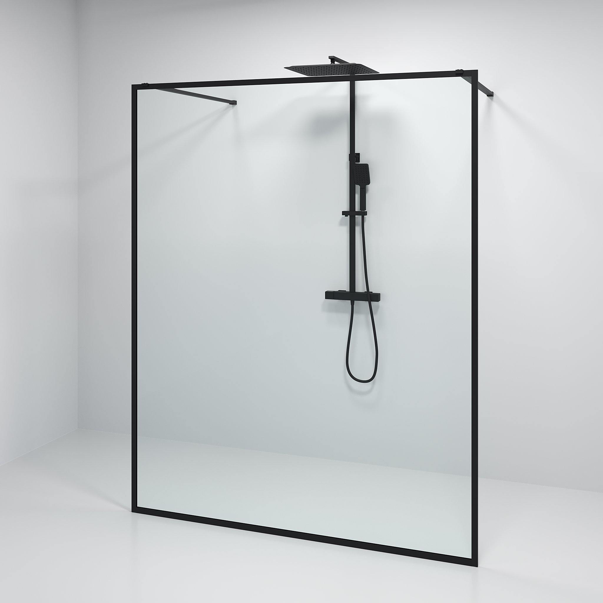 Gotland, Shower Wall, Black Mat - 120 cm - MASTERSTORE - 8595677133462 - Shower Wall - 15 - 120 - 20 - 02 - 00 - 8595677133462