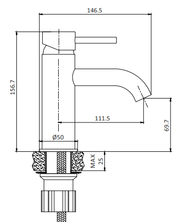 Dragør, Mixer - Wash Basin, White Mat - 5 cm - MASTERSTORE - 8595677133523 - Mixer - Wash Basin - 28-005-01-01-04 - 8595677133523