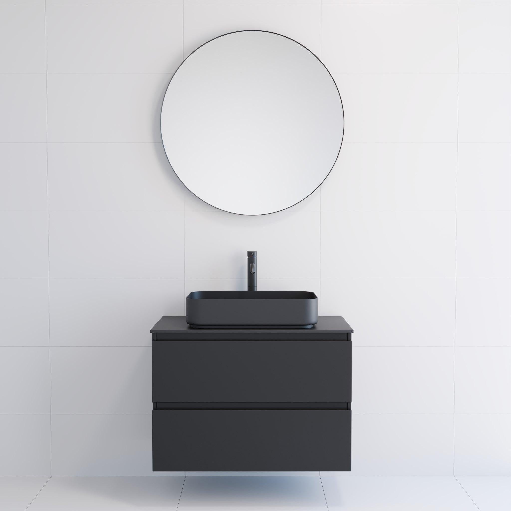 Borgsted, Mirror, Black Mat - 80 cm - MASTERSTORE - 8595677134063 - Mirror - 01 - 080 - 09 - 02 - 00 - 8595677134063