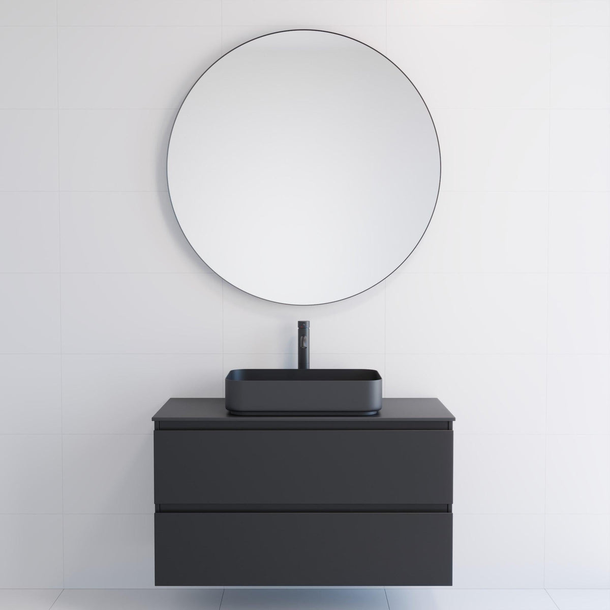 Borgsted, Mirror, Black Mat - 100 cm - MASTERSTORE - 8595677134070 - Mirror - 01 - 100 - 09 - 02 - 00 - 8595677134070