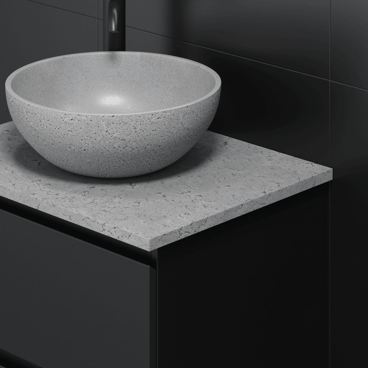 Bänkskiva för badrumsmöbel - 81,4x46,3x2 cm - betong - ytbehandlad - Concrete