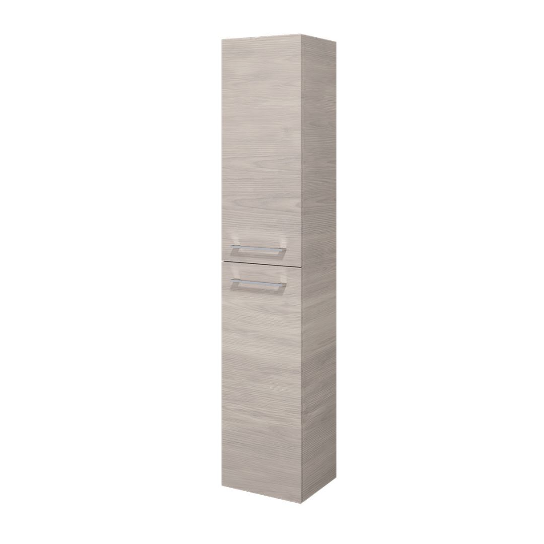 Tall cabinet - 35x30x174 cm - 2 doors with chrome handles - light wood - Moland - MASTERSTORE - 8595677134803 - Tall Cabinets - 04-035-53-33-00 - 8595677134803