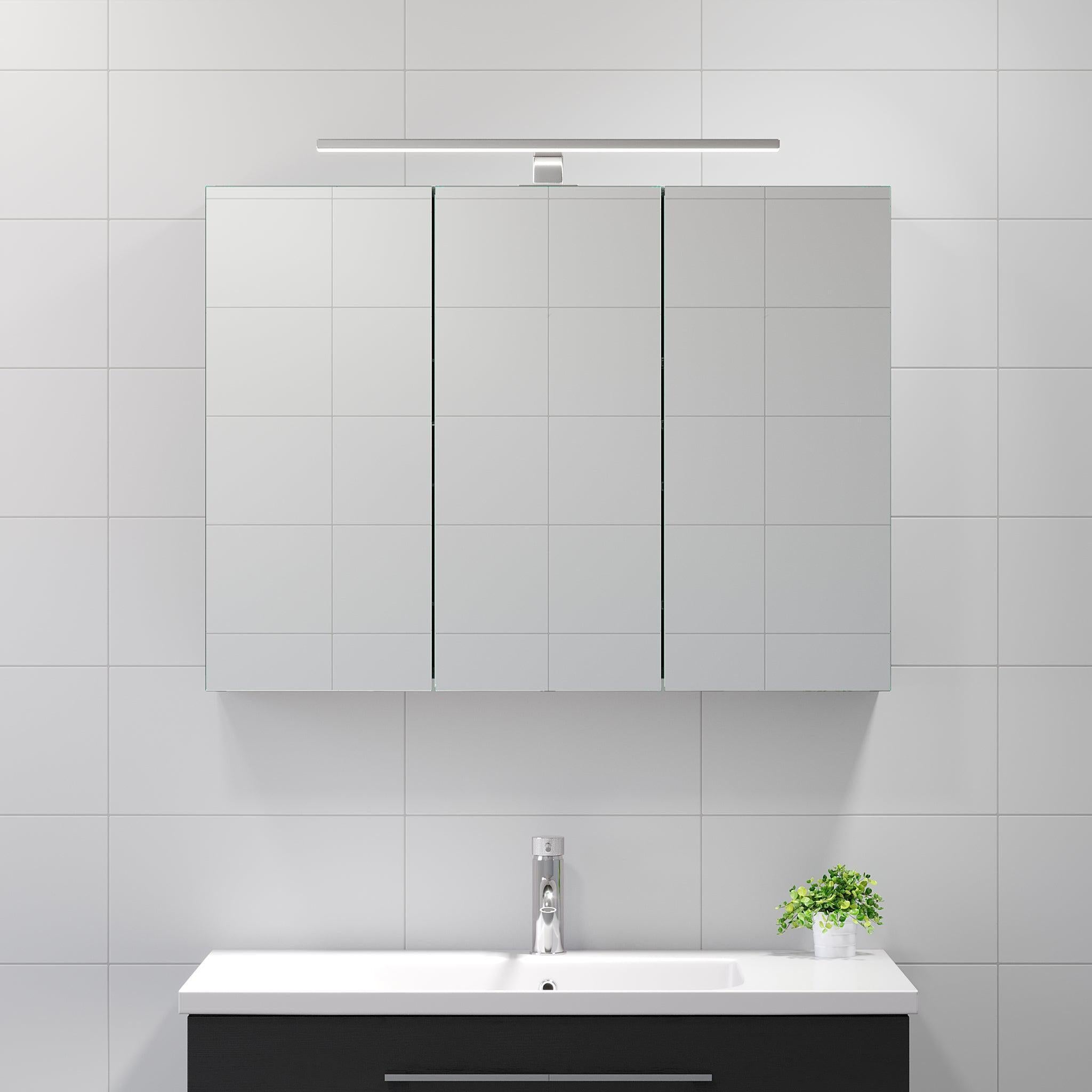 Morgedal, Mirror Cabinet, Black Wood - 90 cm - MASTERSTORE - 8595677134957 - Mirror Cabinet - 02 - 090 - 53 - 22 - 00 - 8595677134957