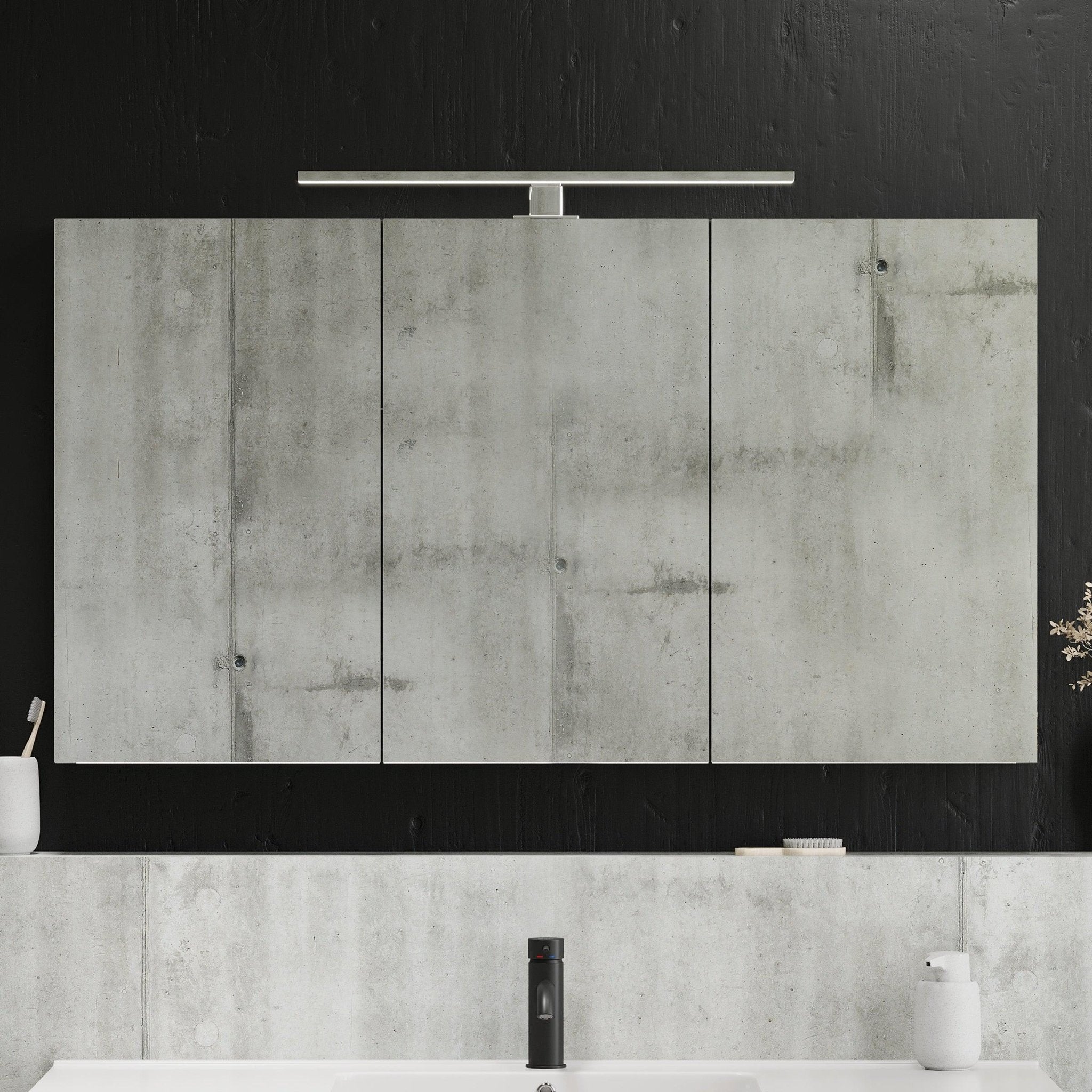 Morgedal, Mirror Cabinet, Grey Anthracite - 100 cm - MASTERSTORE - 8595677134971 - Mirror Cabinet - 02 - 100 - 53 - 43 - 00 - 8595677134971