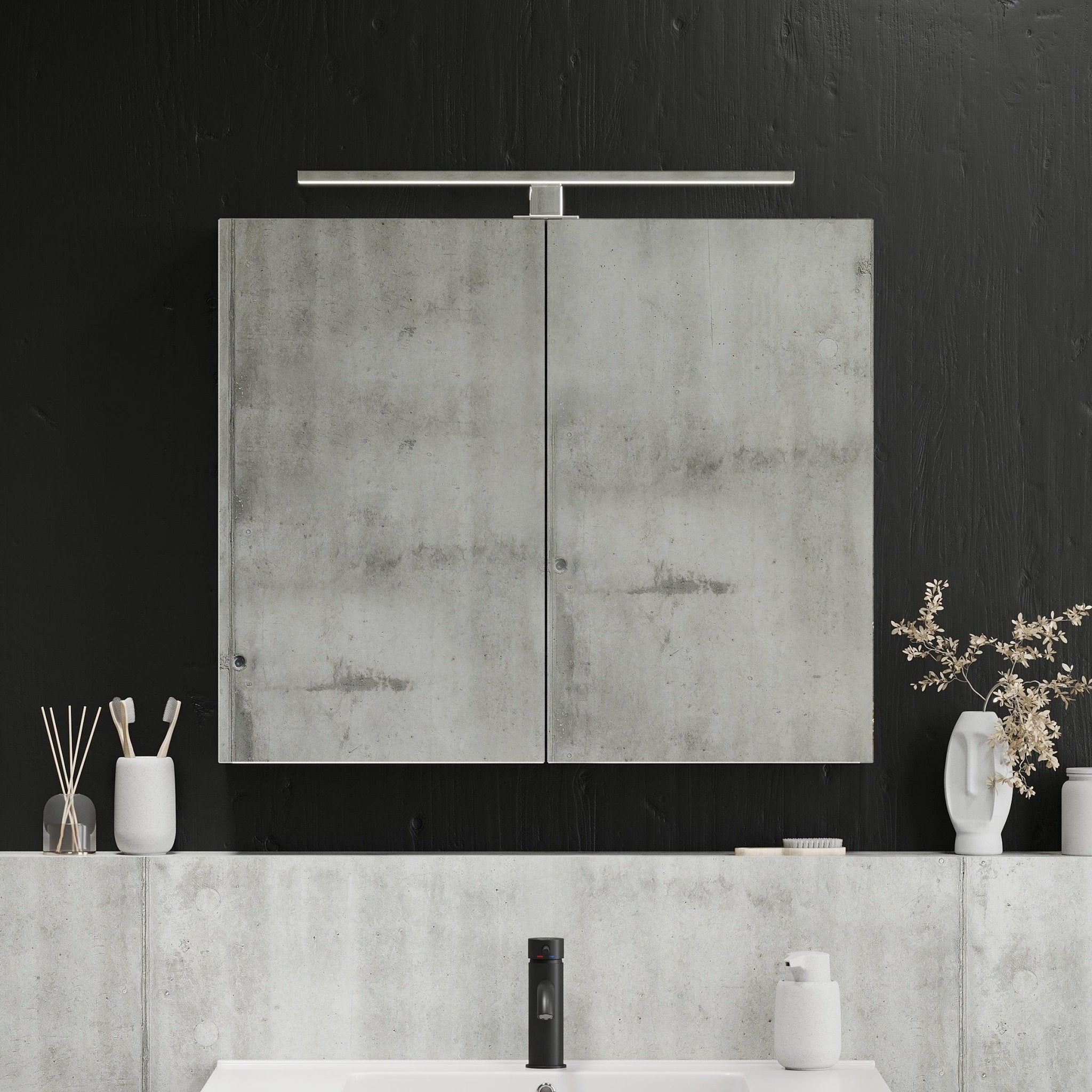 Morgedal, Mirror Cabinet, Grey Anthracite - 100 cm - MASTERSTORE - 8595677134971 - Mirror Cabinet - 02 - 100 - 53 - 43 - 00 - 8595677134971