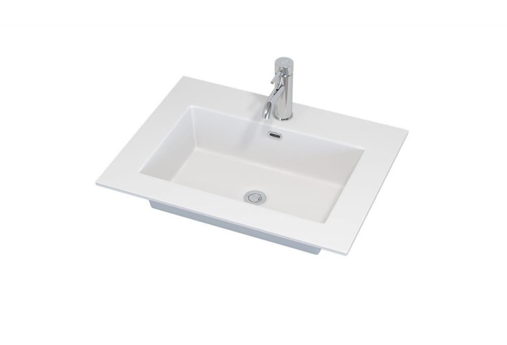 Tvättställ till badrumsmöbel - 60x46x1,5 cm - solid surface - matt vit - Haraldslund - Tvättställ - Haraldslund, Wash Basin, White Mat - 60 cm - MASTERSTORE - 8595677135640 - Wash Basin - 06 - 060 - 81 - 01 - 00 - 8595677135640 -