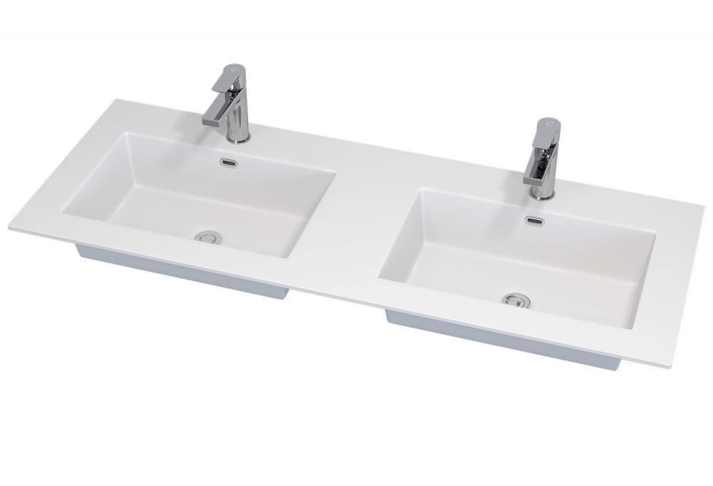 Haraldslund, Wash Basin, White Mat - 120 cm - MASTERSTORE - 8595677135695 - Wash Basin - 06 - 120 - 82 - 01 - 00 - 8595677135695