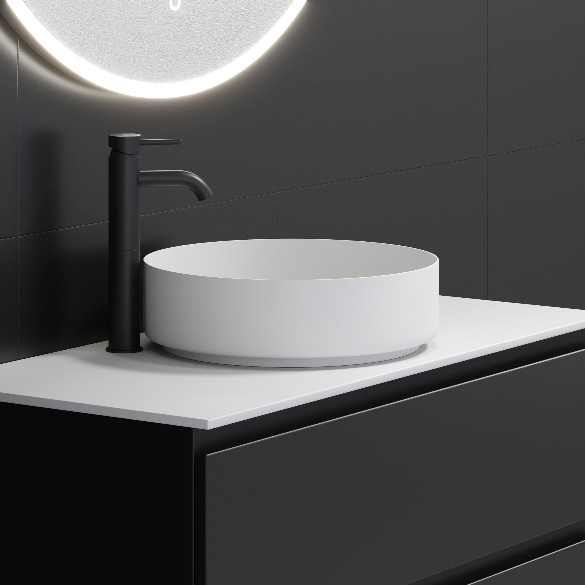 Ljørdal, Wash Basin, White Mat - 40 cm - MASTERSTORE - 8595677136135 - Wash Basin - 06 - 040 - 16 - 01 - 00 - 8595677136135