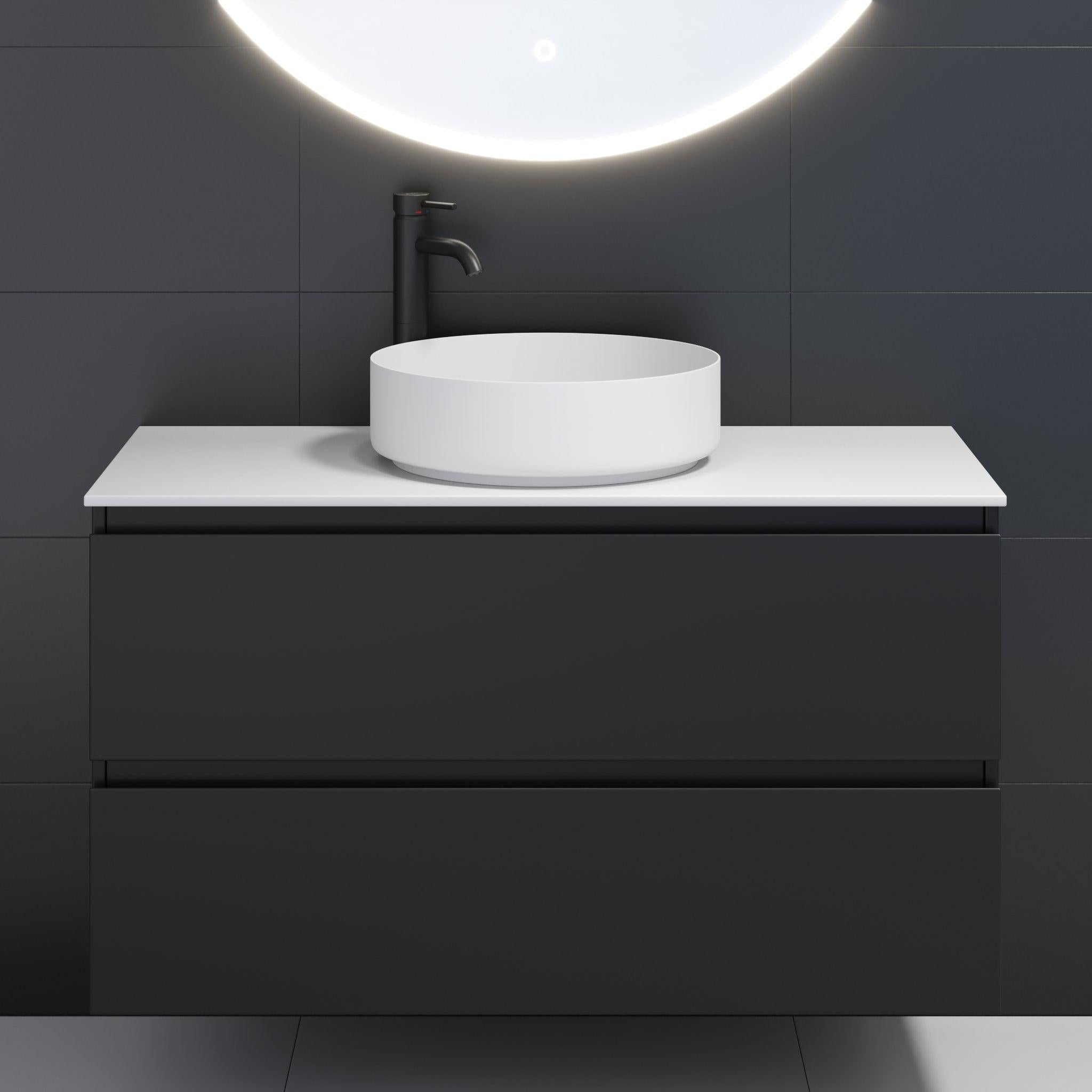 Ljørdal, Wash Basin, White Mat - 40 cm - MASTERSTORE - 8595677136135 - Wash Basin - 06 - 040 - 16 - 01 - 00 - 8595677136135