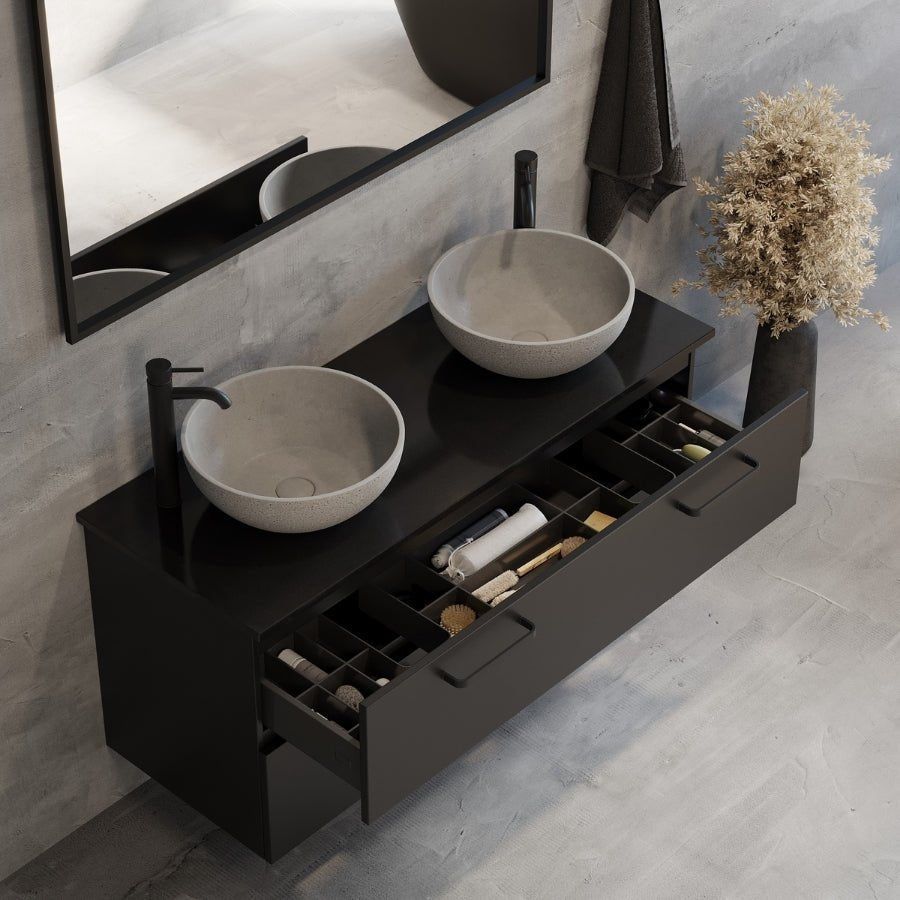 Freestanding round washbasin - Ø39x13.4 cm - concrete - surface treated - Bergen - MASTERSTORE - 8595677136166 - Wash Basins - 06-039-19-23-00 - 8595677136166