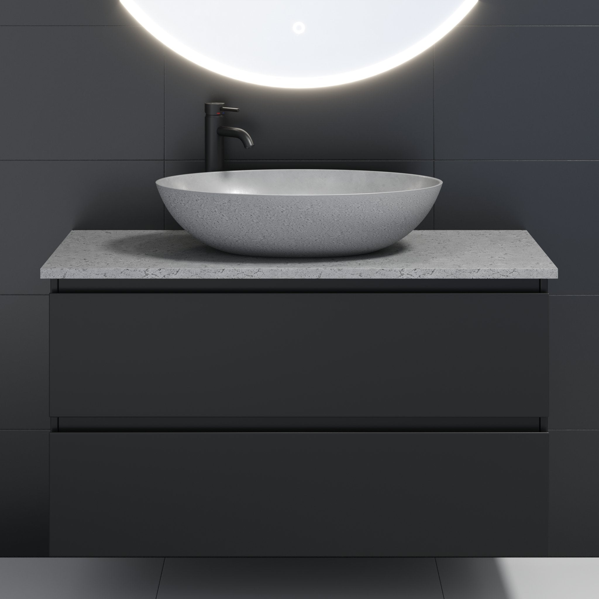 Olsborg, Wash Basin, Grey Concrete - 60 cm - MASTERSTORE - 8595677136173 - Wash Basin - 06 - 060 - 19 - 23 - 00 - 8595677136173