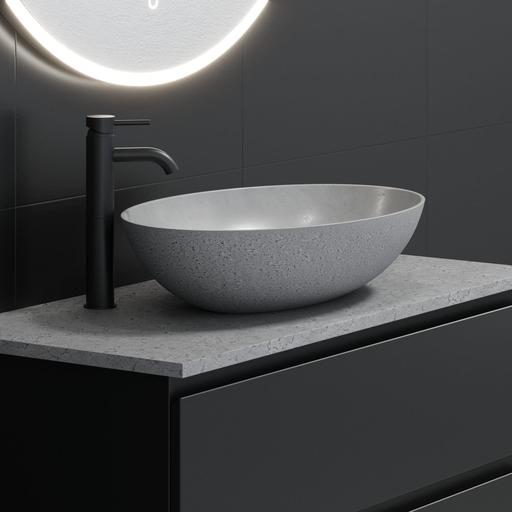 Olsborg, Wash Basin, Grey Concrete - 60 cm - MASTERSTORE - 8595677136173 - Wash Basin - 06 - 060 - 19 - 23 - 00 - 8595677136173