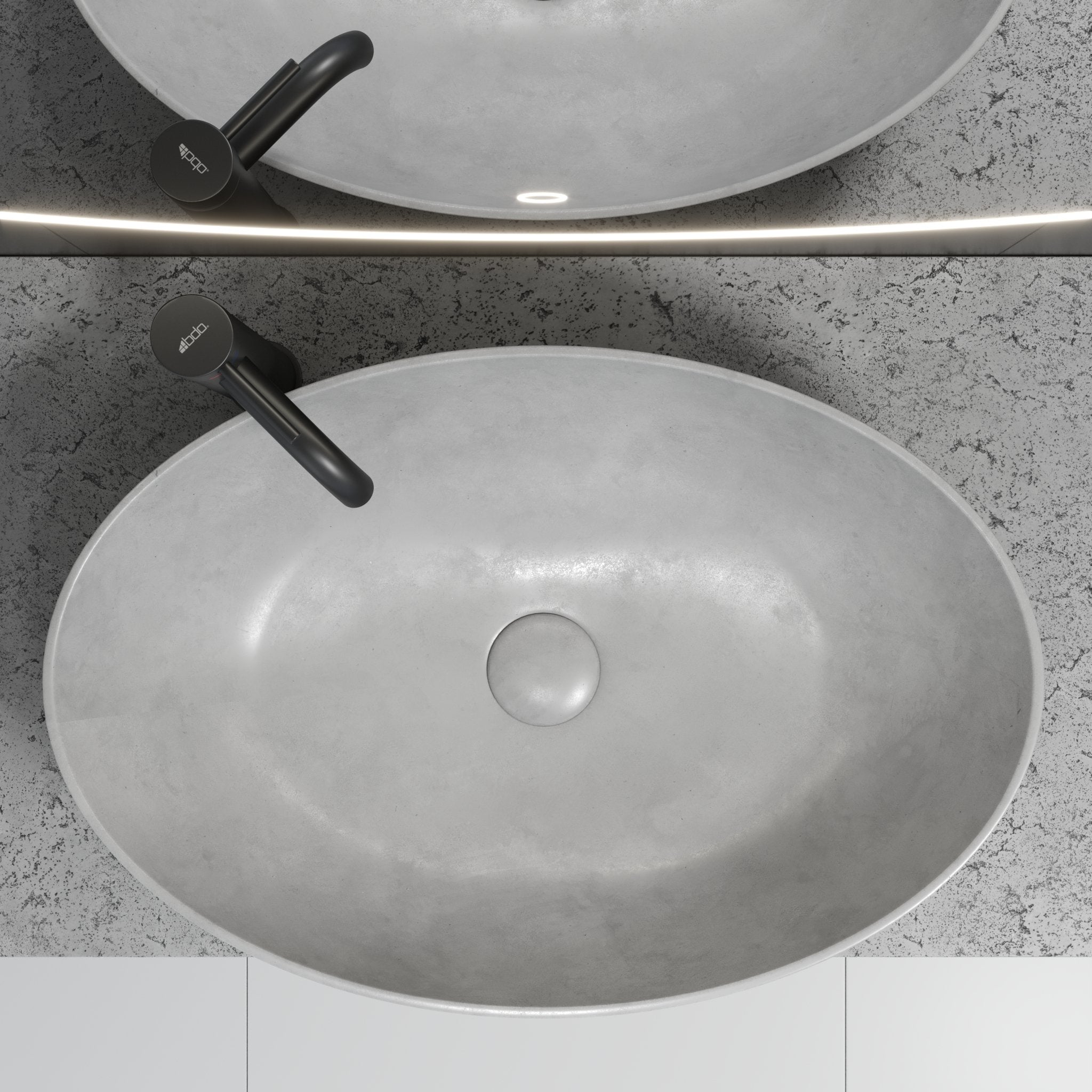 Olsborg, Wash Basin, Grey Concrete - 60 cm - MASTERSTORE - 8595677136173 - Wash Basin - 06 - 060 - 19 - 23 - 00 - 8595677136173