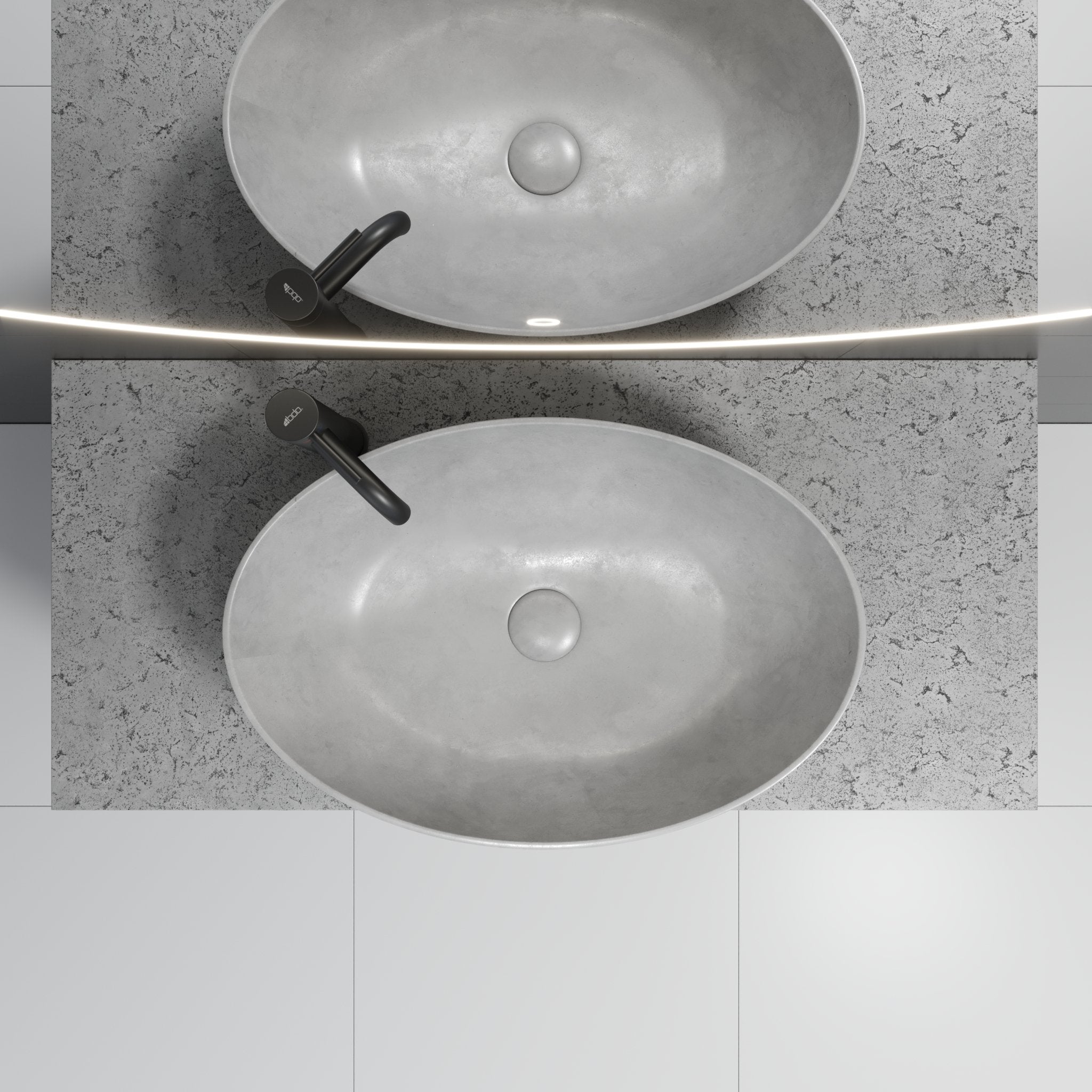 Olsborg, Wash Basin, Grey Concrete - 60 cm - MASTERSTORE - 8595677136173 - Wash Basin - 06 - 060 - 19 - 23 - 00 - 8595677136173
