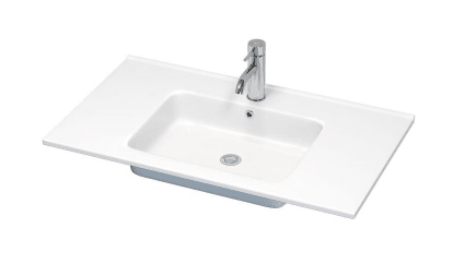 Tvättställ till badrumsmöbel - 90x46x1,5 cm - sanitetsporslin - vit - Lillehammer - Tvättställ - Lillehammer, Wash Basin, White Glossy - 90 cm - MASTERSTORE - 8595677136609 - Wash Basin - 06 - 090 - 01 - 11 - 00 - 8595677136609 -