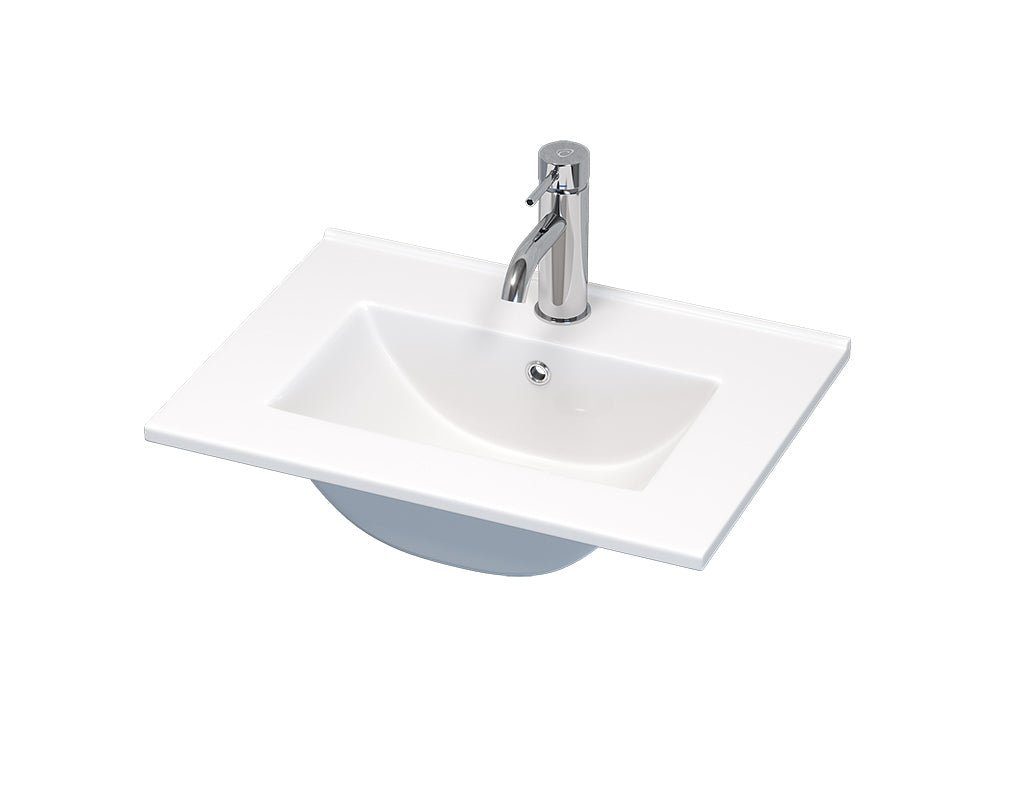 Lillehammer Slim Keramisk tvättställ med rund botten