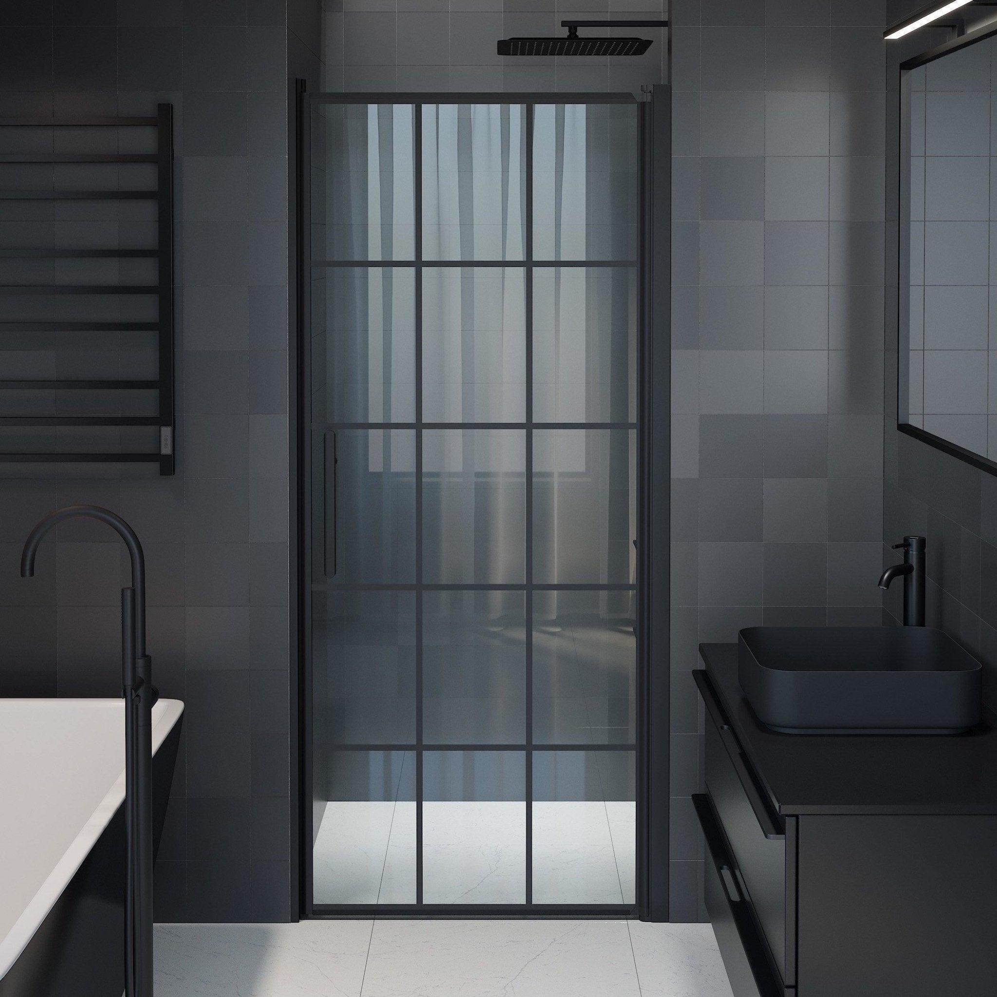Niche - Frames, Shower Encl. Set - Niche, Frame/Black - 100 cm - MASTERSTORE - 8595677138962 - Shower Enclosure Set - Code - 38-100-00-59-00 - 8595677138962