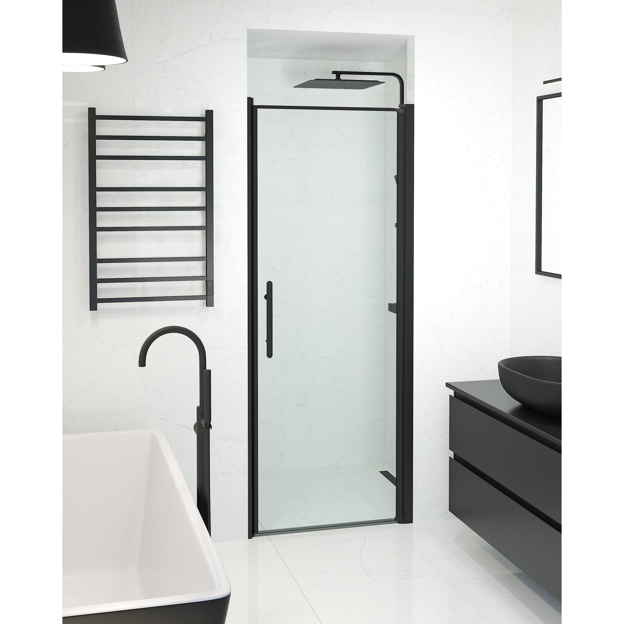 Niche - Clear, Shower Enclosure Set - Code, Clear/Black - 80 cm - MASTERSTORE - 8595677139099 - Shower Enclosure Set - Code - 38 - 080 - 00 - 50 - 00 - 8595677139099