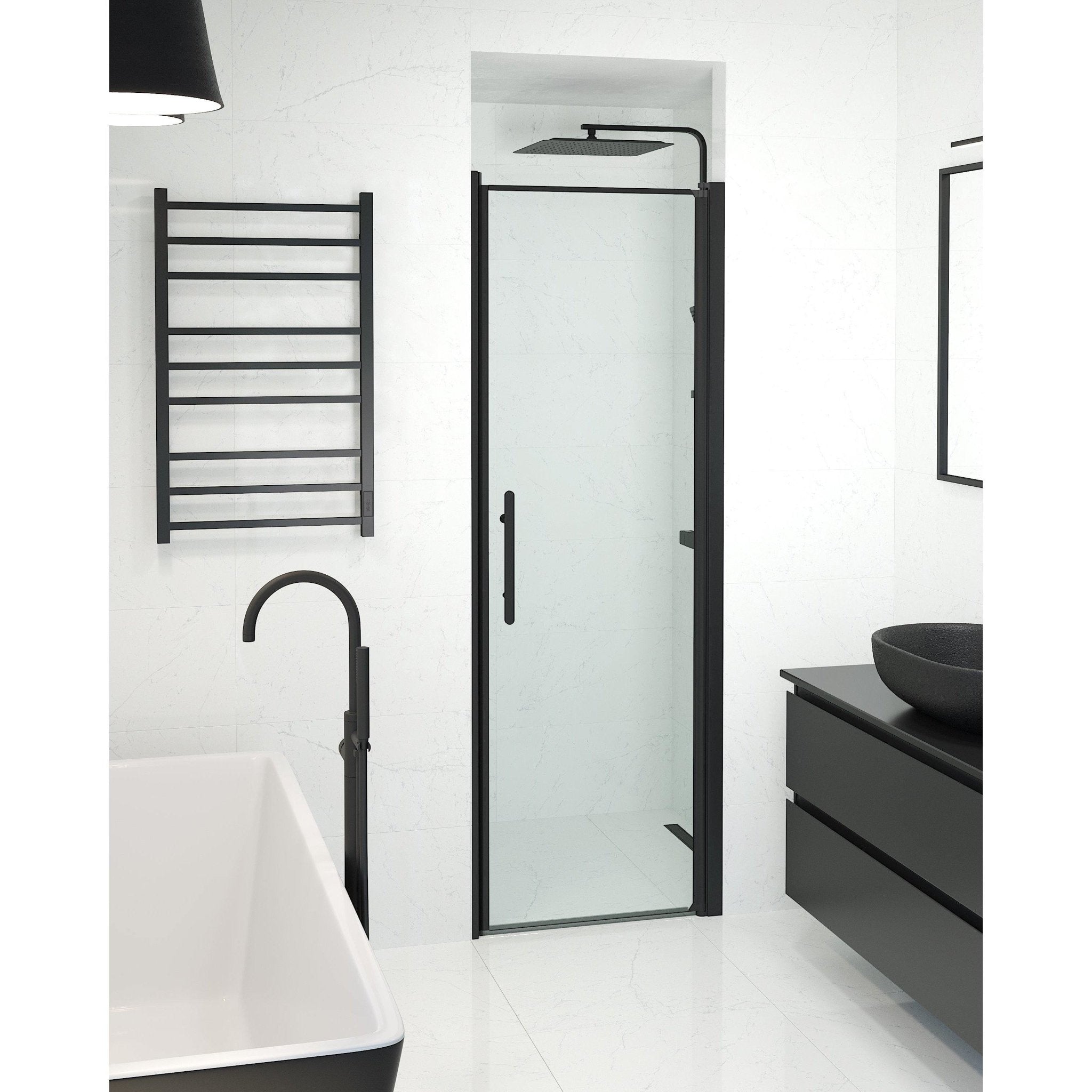 Niche - Clear, Shower Enclosure Set - Code, Clear/Black - 80 cm - MASTERSTORE - 8595677139099 - Shower Enclosure Set - Code - 38 - 080 - 00 - 50 - 00 - 8595677139099
