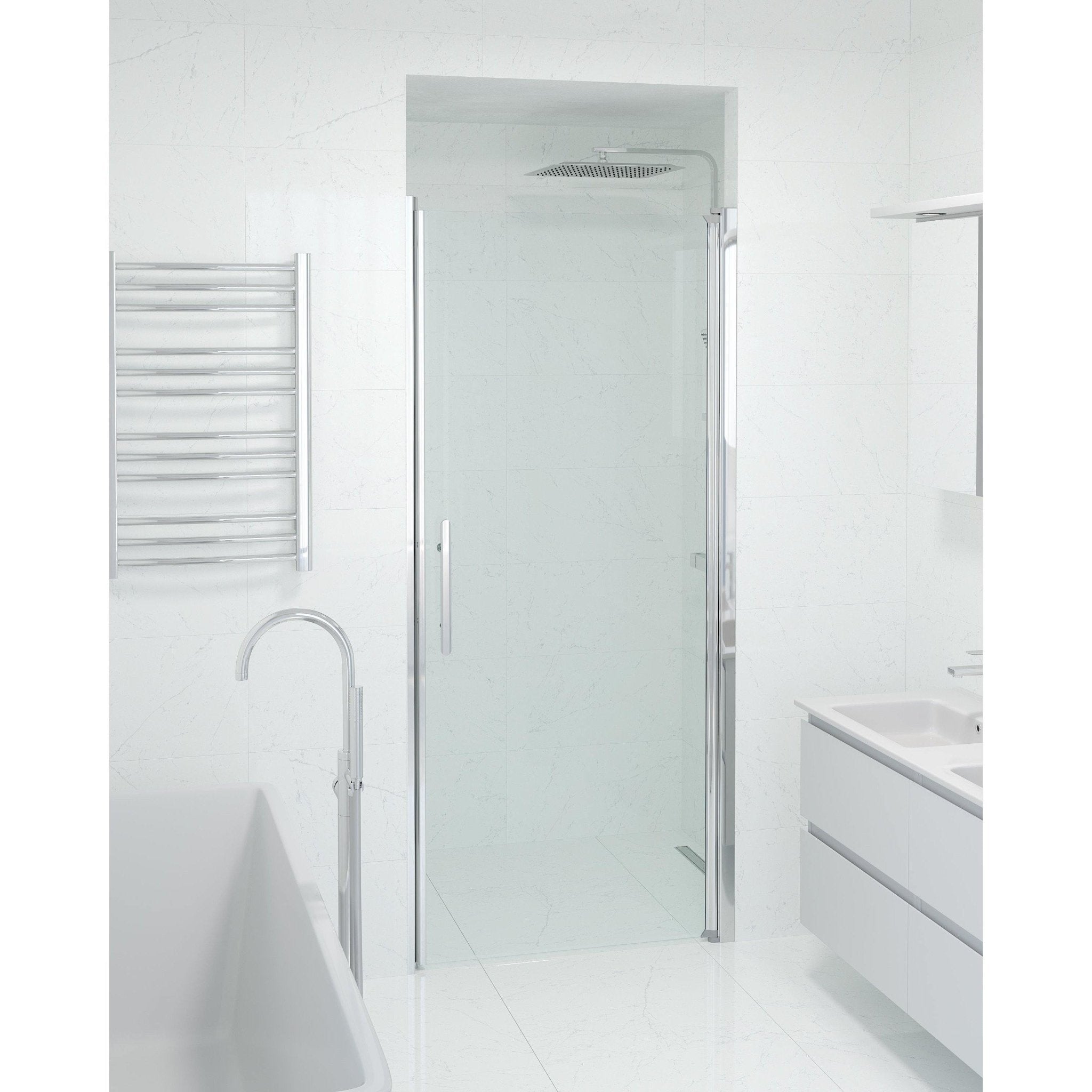 Niche - Clear, Shower Enclosure Set - Code, Clear/Chrome - 80 cm - MASTERSTORE - 8595677139105 - Shower Enclosure Set - Code - 38 - 080 - 01 - 50 - 00 - 8595677139105