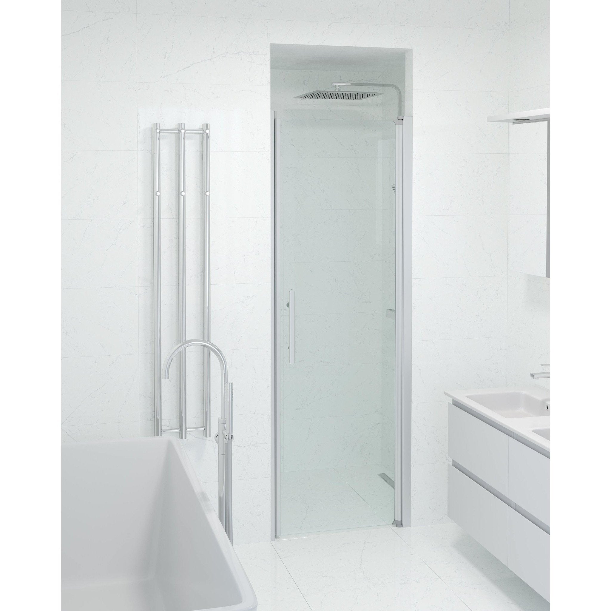 Niche - Clear, Shower Enclosure Set - Code, Clear/Satin - 80 cm - MASTERSTORE - 8595677139112 - Shower Enclosure Set - Code - 38 - 080 - 02 - 50 - 00 - 8595677139112