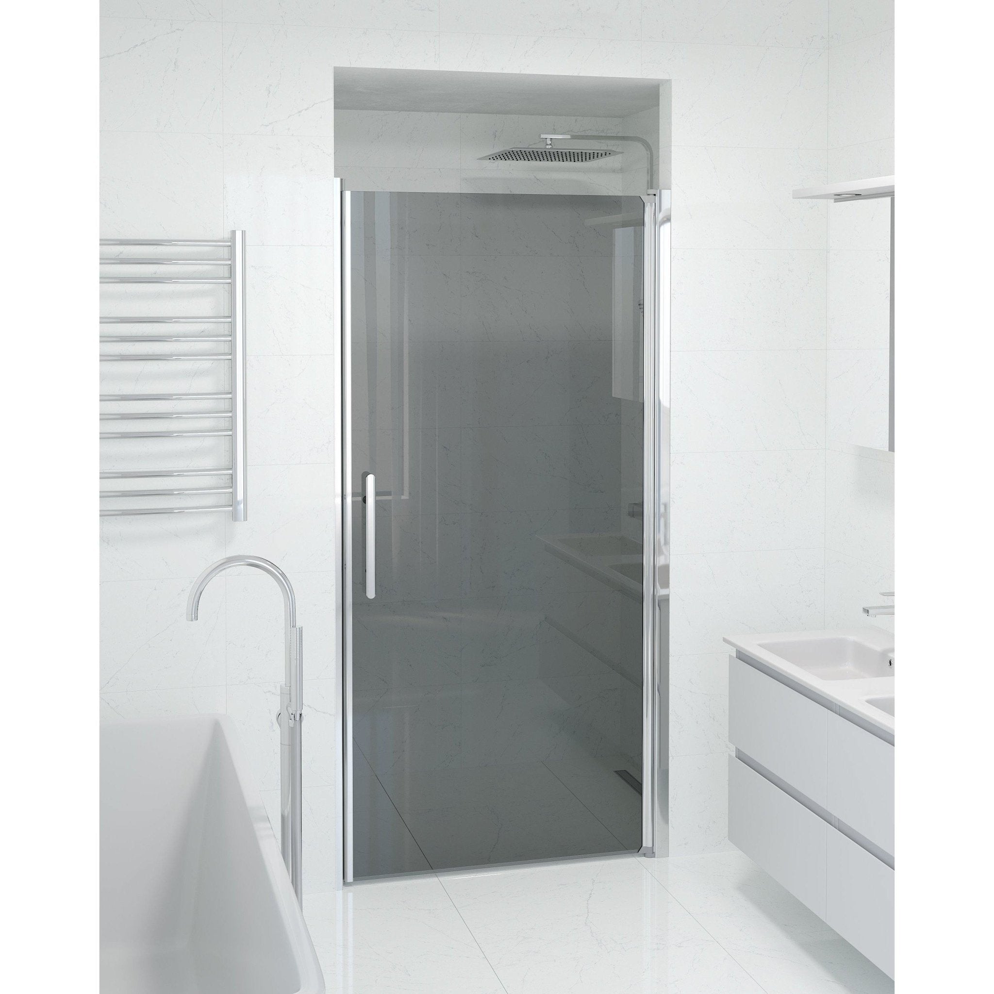Niche - Smoked, Shower Enclosure Set - Code, Smoked/Chrome - 90 cm - MASTERSTORE - 8595677139310 - Shower Enclosure Set - Code - 38 - 090 - 01 - 56 - 00 - 8595677139310
