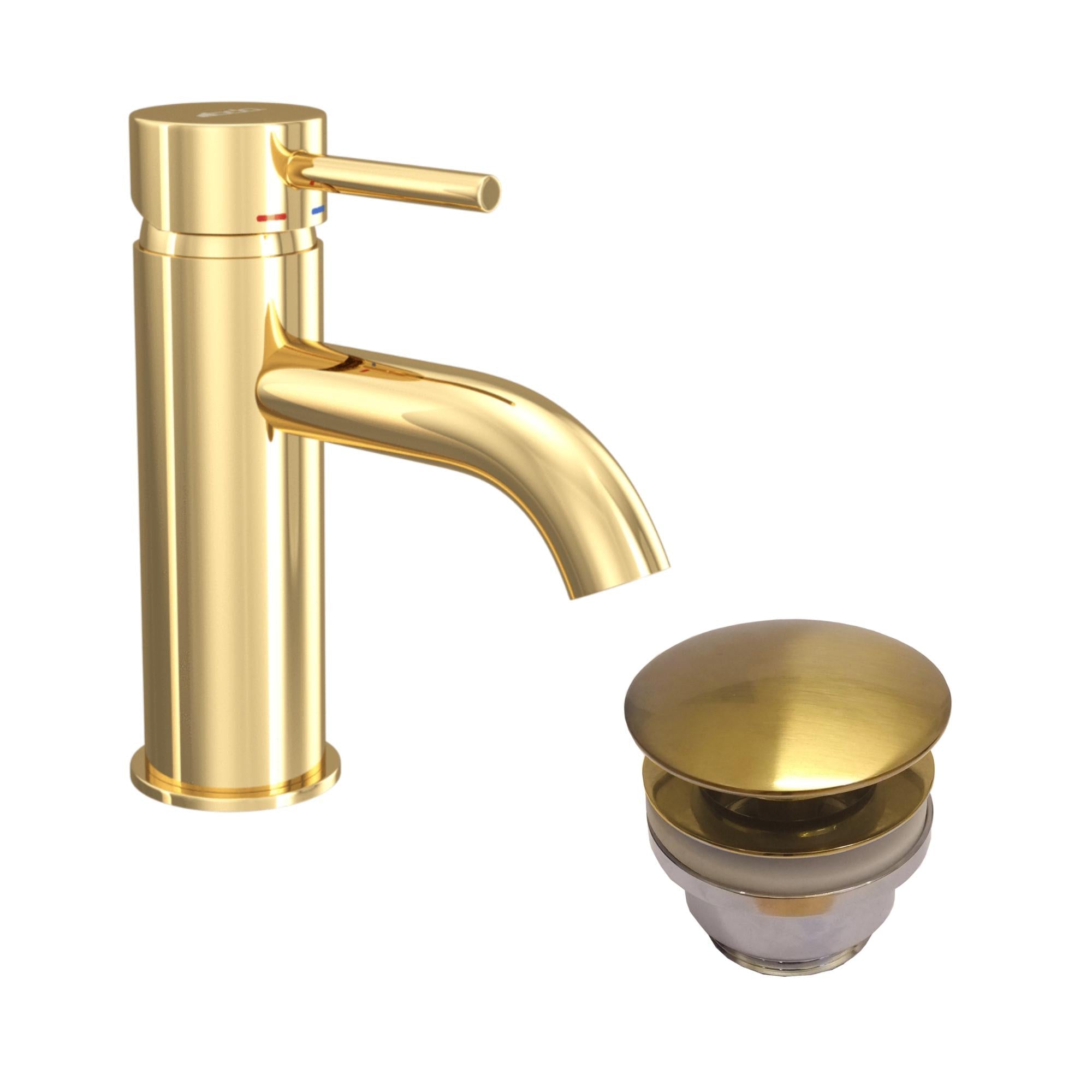 Rund tvättställsblandare 15,7 cm - med bottenventil (set) - mattvit - Dragør - Tvättställsblandare - Dragør, Mixer Set - Code, White Mat - 5 cm - MASTERSTORE - 8595677141382 - Mixer Set - Code - 48 - 005 - 01 - 01 - 30 - 8595677141382 -