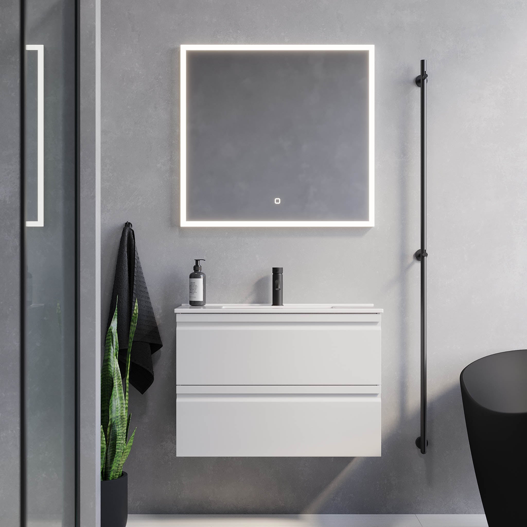 Knarrlagsund, Furniture Set - Basin & Cabinet, White Mat - 60 cm - MASTERSTORE - 8595677142426 - Furniture Set - Code - 74-060-70-01-30 - 8595677142426