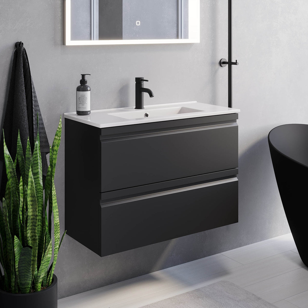 Knarrlagsund, Furniture Set - Code, Black Mat - 80 cm - MASTERSTORE - 8595677142471 - Furniture Set - Code - 74 - 080 - 70 - 02 - 30 - 8595677142471
