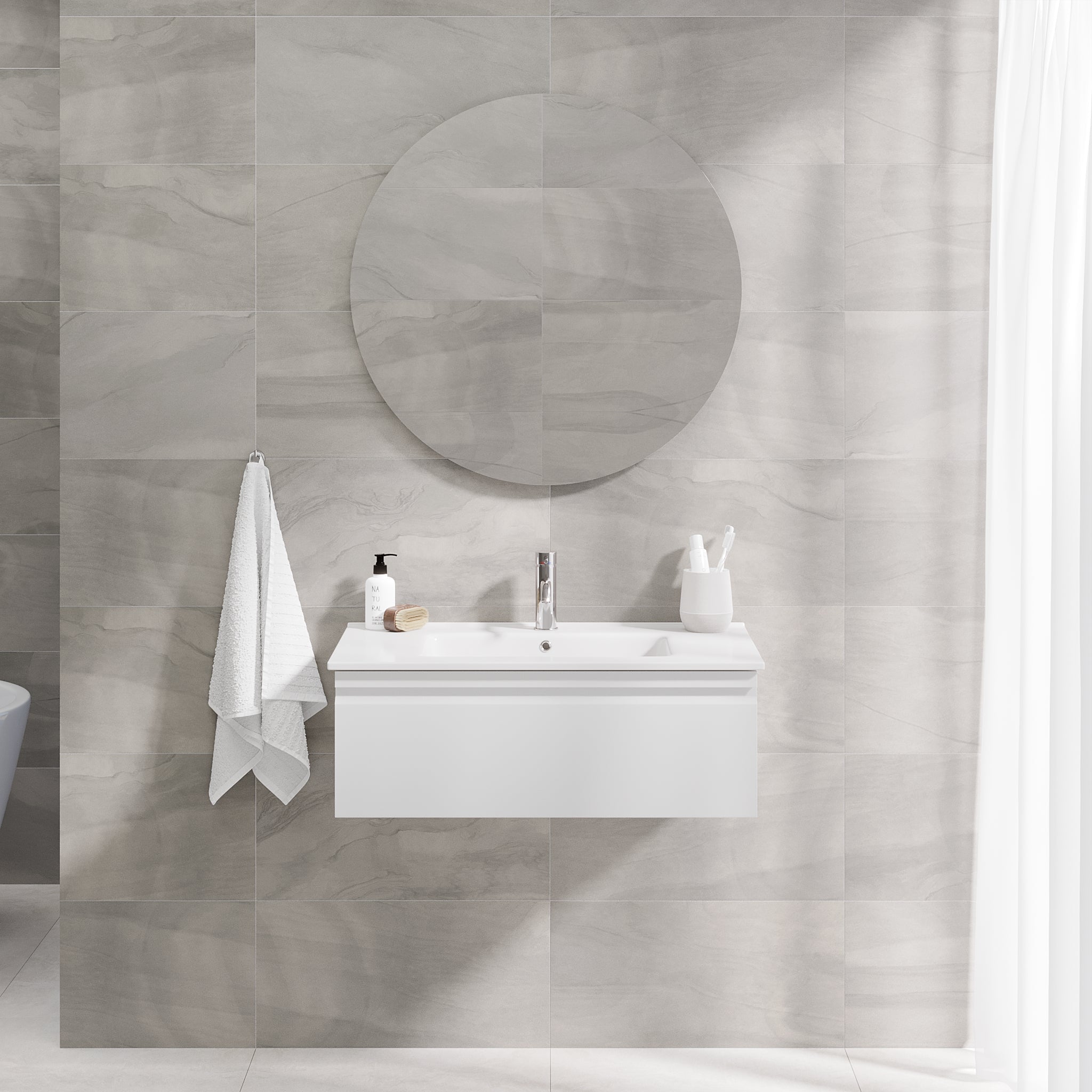 Kuberg Compact Badrumsmöbel, Vit Matt