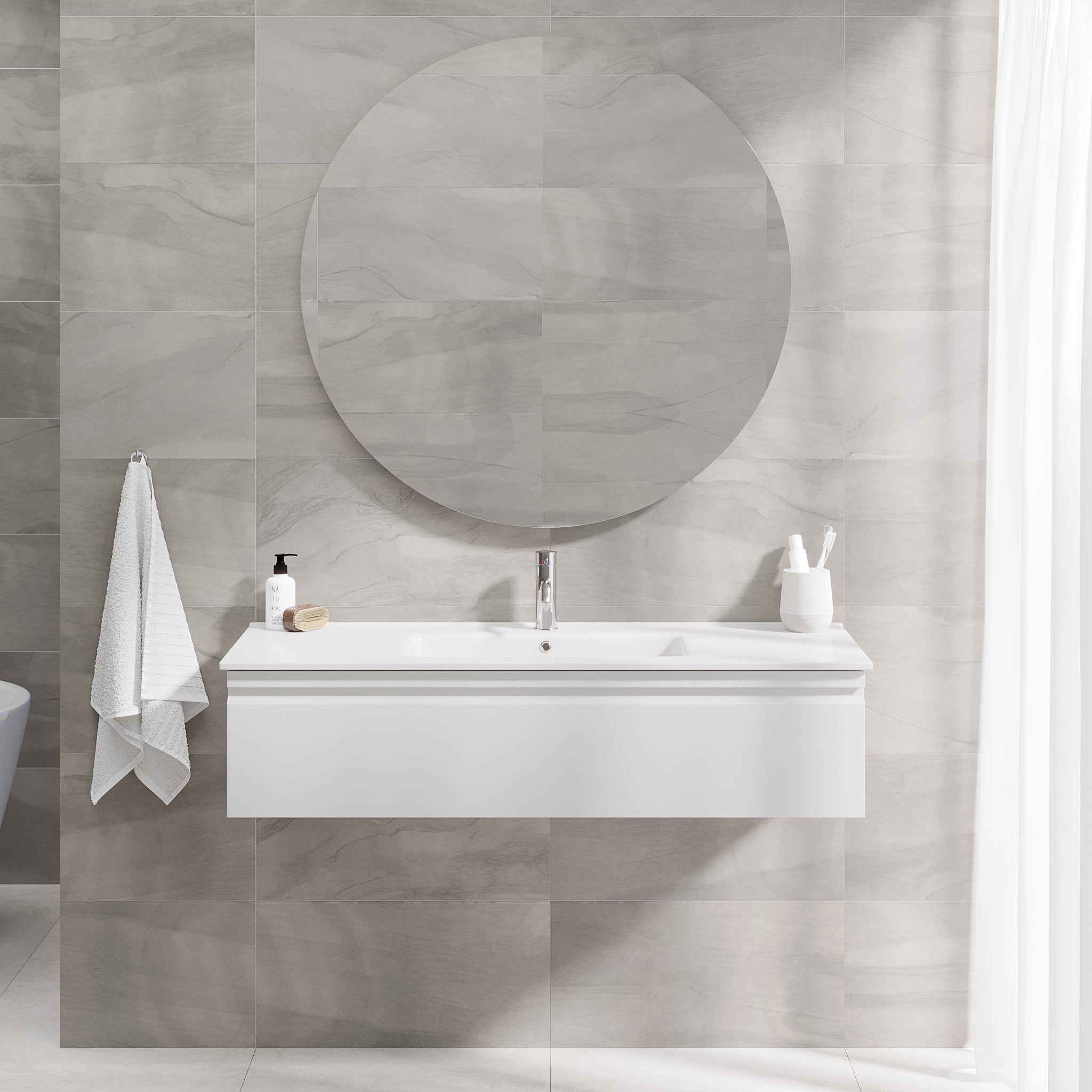 Kuberg Compact Badrumsmöbel, Vit Matt