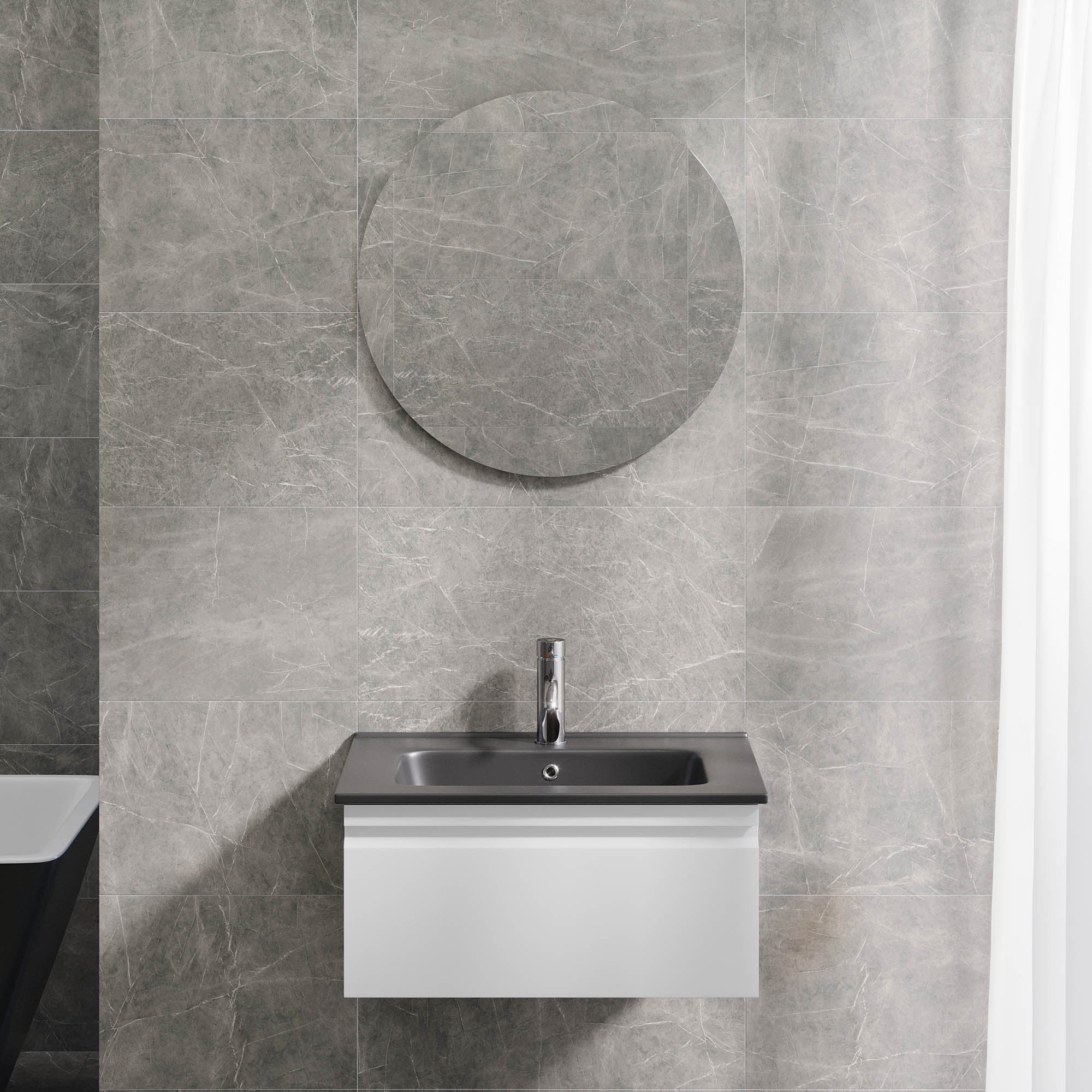 Kuberg Kompakt Badrummöbel, Vit Matt