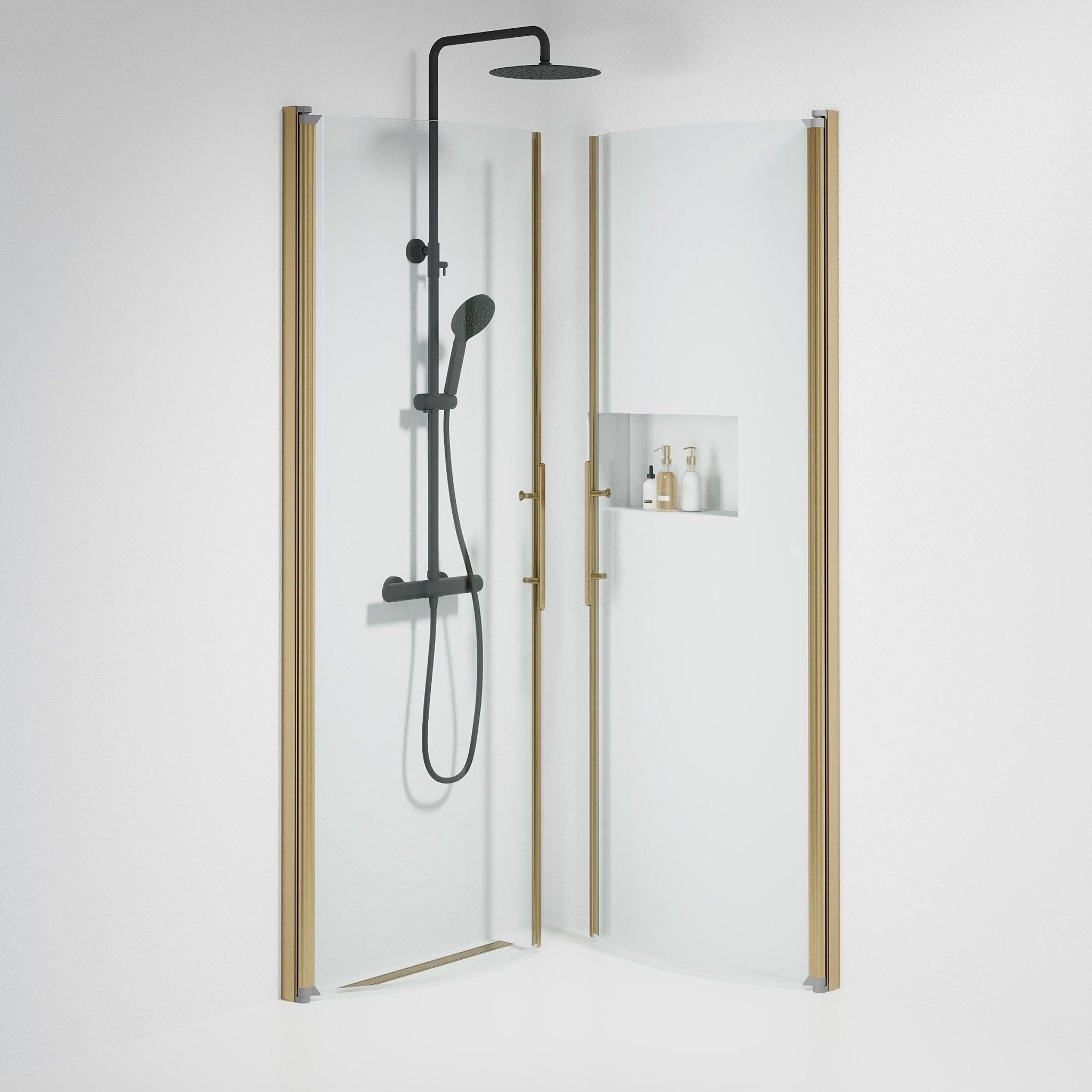 Round - Clear, Shower Enclosure Set - Code, Clear/Bronze - 80 cm - MASTERSTORE - 8595677155105 - Shower Enclosure Set - Code - 35 - 808 - 70 - 50 - 00 - 8595677155105