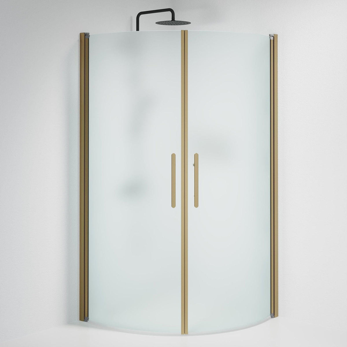 Round - Frosted, Shower Enclosure Set - Code, Matt/Bronze - 70 cm - MASTERSTORE - 8595677155198 - Shower Enclosure Set - Code - 35 - 701 - 70 - 55 - 00 - 8595677155198