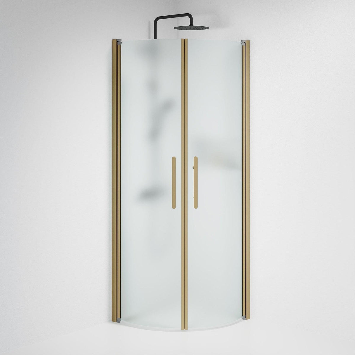 Round - Frosted, Shower Enclosure Set - Code, Matt/Bronze - 70 cm - MASTERSTORE - 8595677155198 - Shower Enclosure Set - Code - 35 - 701 - 70 - 55 - 00 - 8595677155198