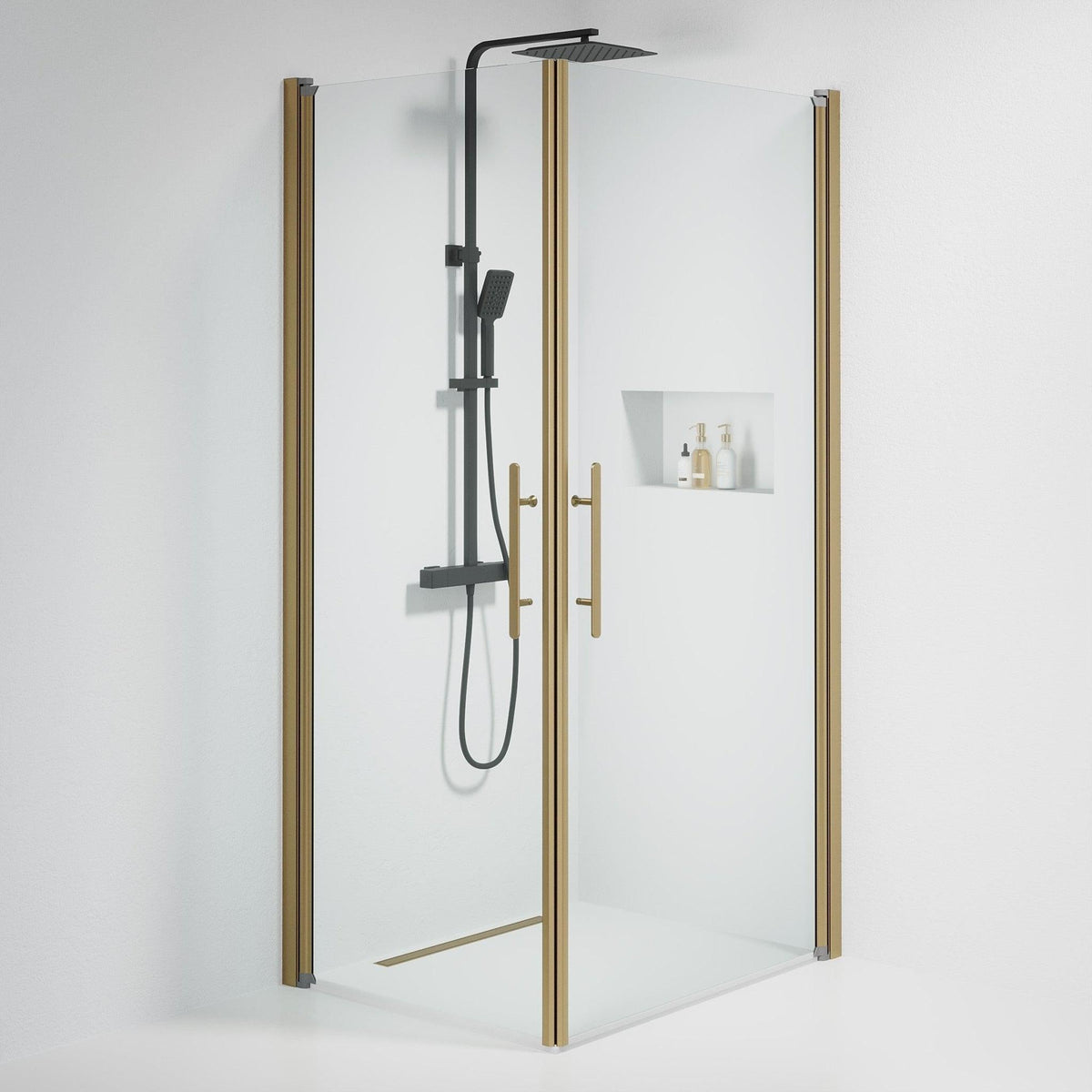 Square - Clear, Shower Enclosure Set - Code, Clear/Bronze - 70 cm - MASTERSTORE - 8595677155266 - Shower Enclosure Set - Code - 36 - 707 - 70 - 50 - 00 - 8595677155266