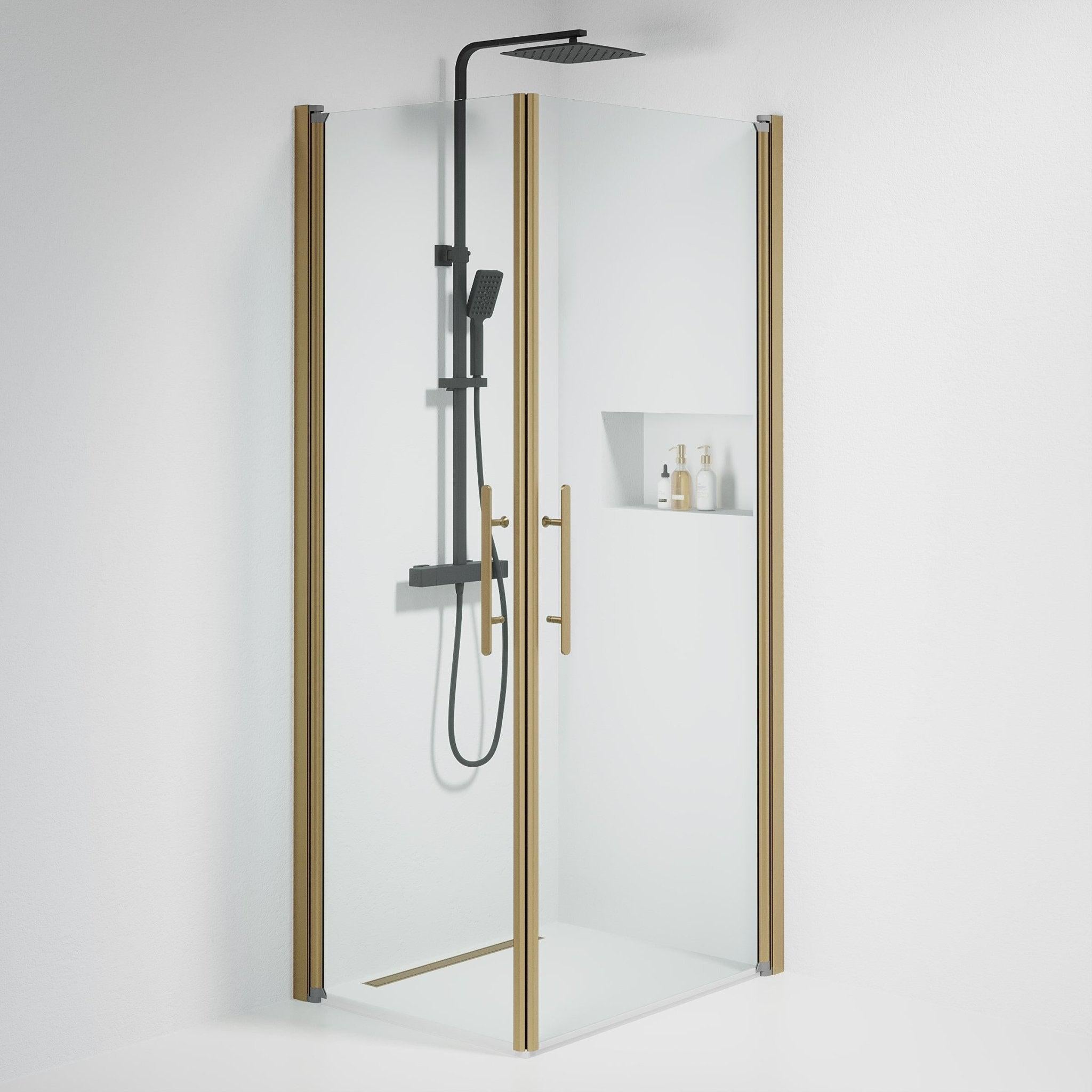 Square - Clear, Shower Enclosure Set - Code, Clear/Bronze - 70 cm - MASTERSTORE - 8595677155273 - Shower Enclosure Set - Code - 36 - 708 - 70 - 50 - 00 - 8595677155273