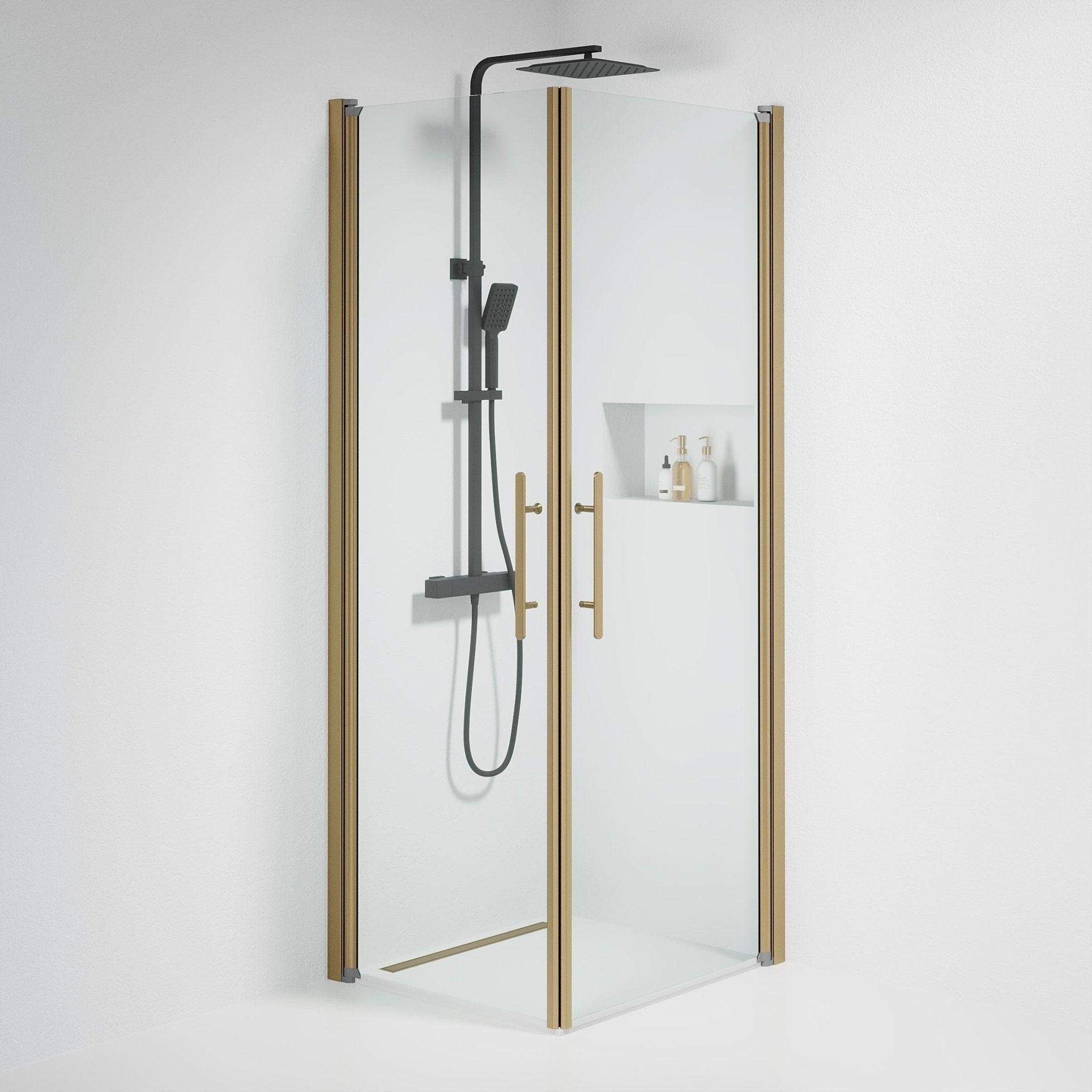 Square - Clear, Shower Enclosure Set - Code, Clear/Bronze - 70 cm - MASTERSTORE - 8595677155273 - Shower Enclosure Set - Code - 36 - 708 - 70 - 50 - 00 - 8595677155273