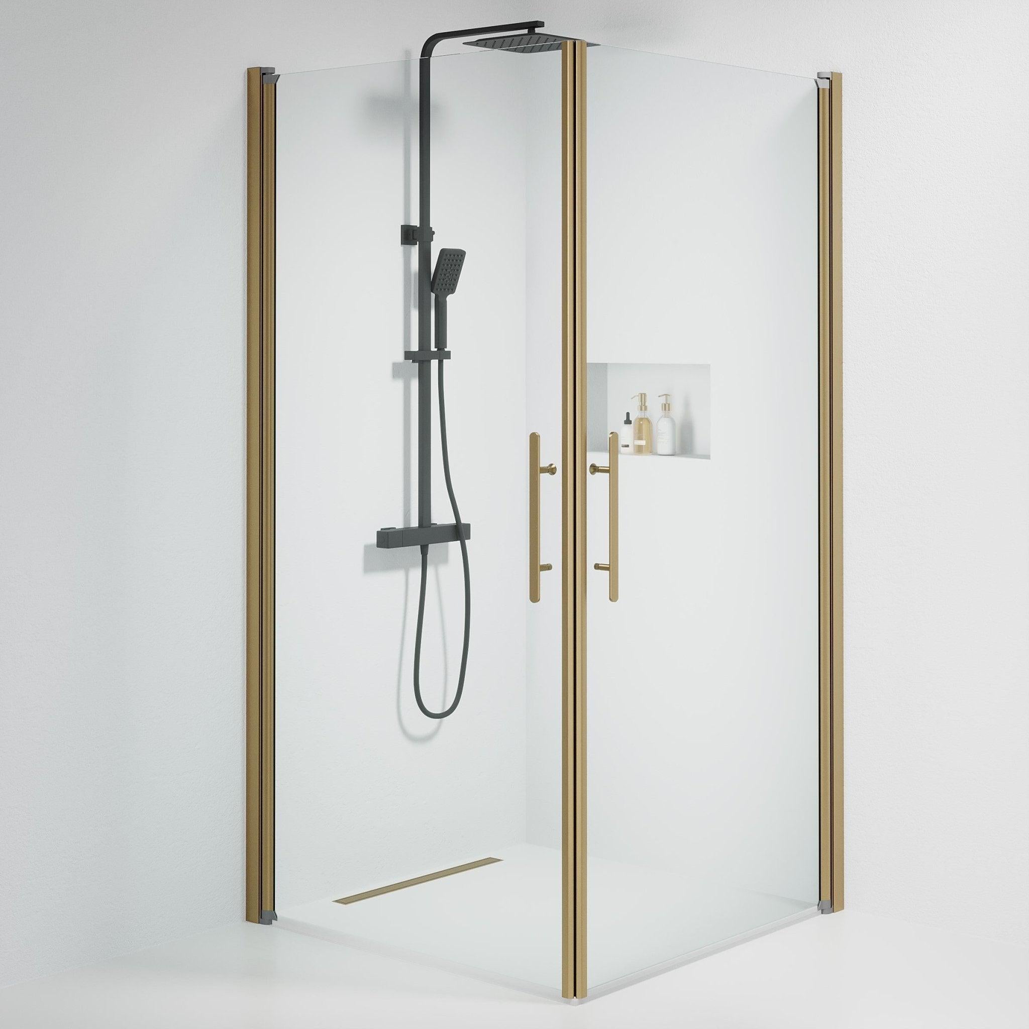 Square - Clear, Shower Enclosure Set - Code, Clear/Bronze - 80 cm - MASTERSTORE - 8595677155303 - Shower Enclosure Set - Code - 36 - 808 - 70 - 50 - 00 - 8595677155303