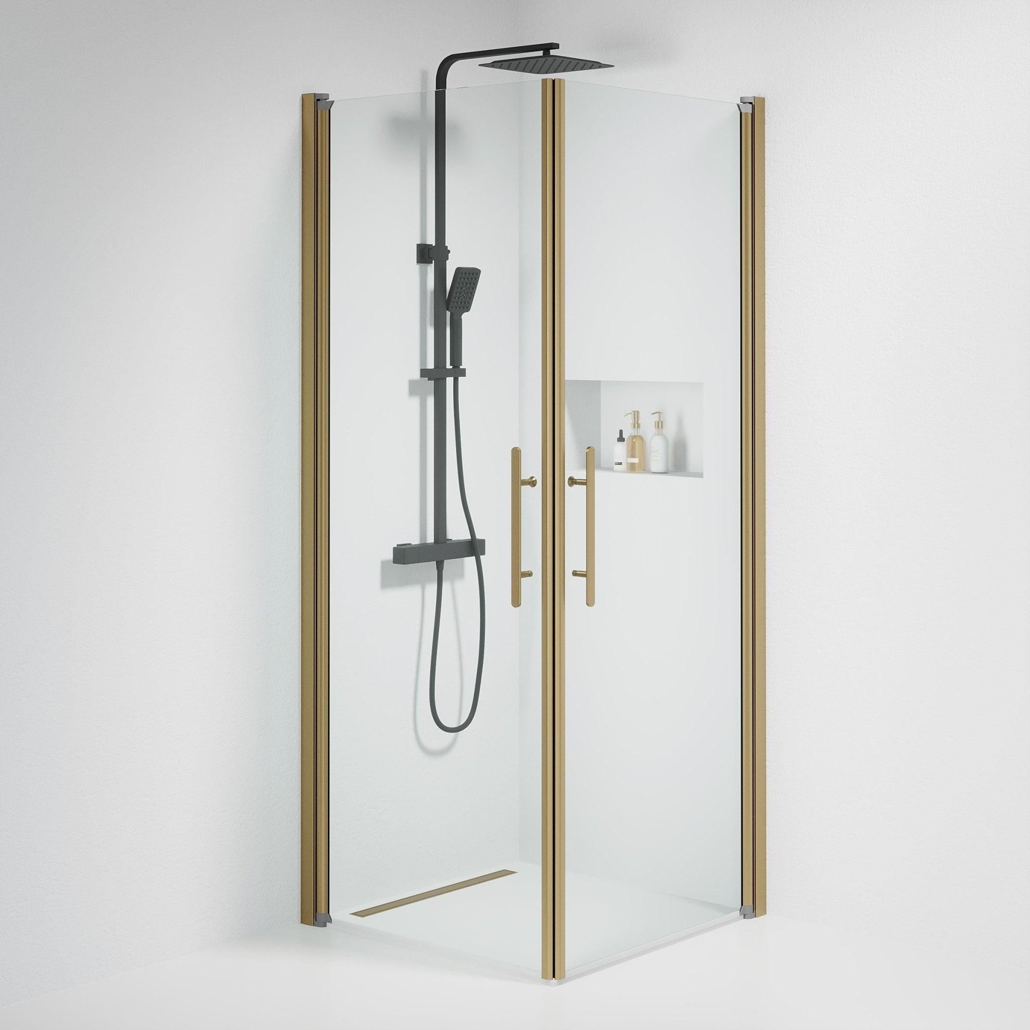 Square - Clear, Shower Enclosure Set - Code, Clear/Bronze - 80 cm - MASTERSTORE - 8595677155303 - Shower Enclosure Set - Code - 36 - 808 - 70 - 50 - 00 - 8595677155303