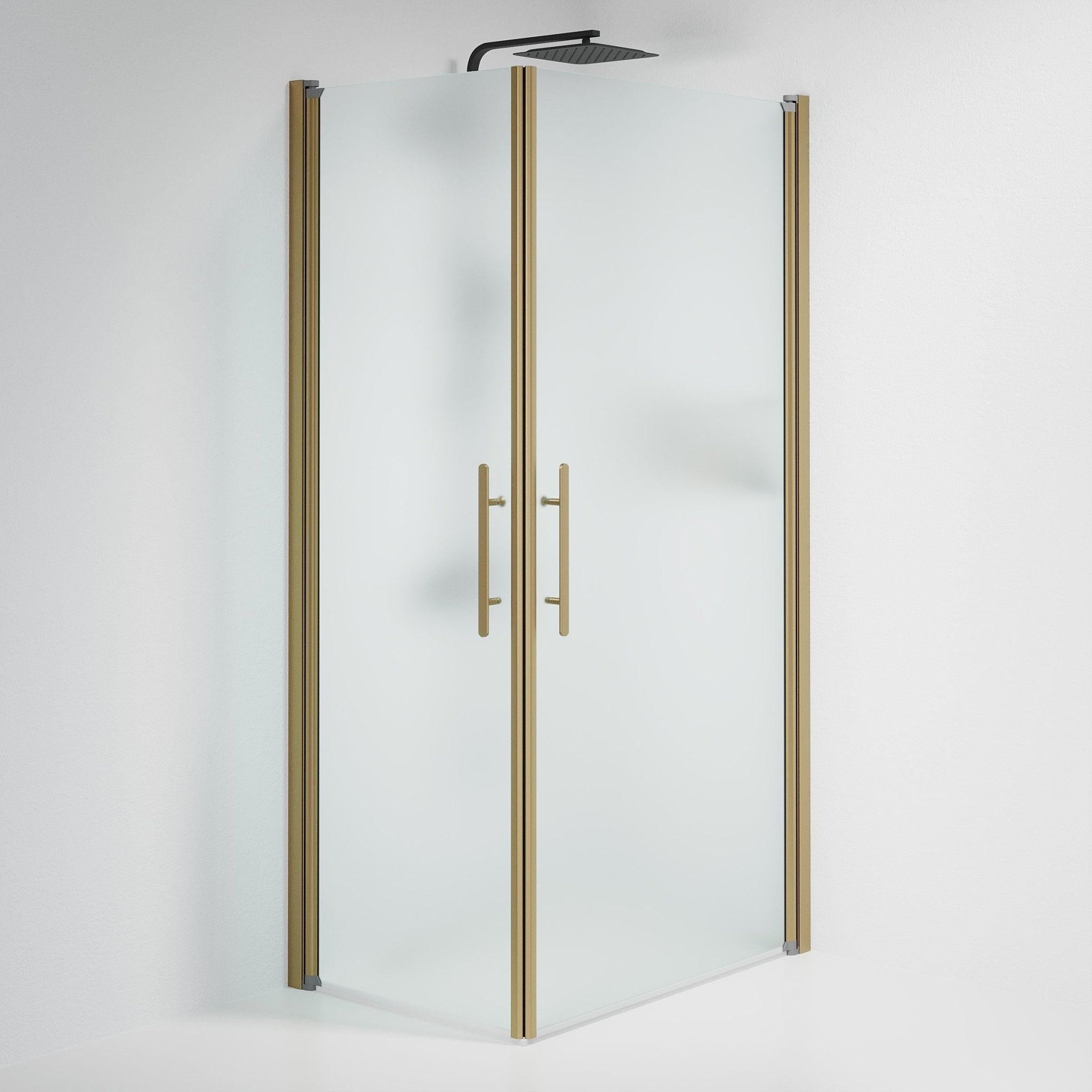 Square - Frosted, Shower Enclosure Set - Code, Matt/Bronze - 70 cm - MASTERSTORE - 8595677155389 - Shower Enclosure Set - Code - 36 - 709 - 70 - 55 - 00 - 8595677155389