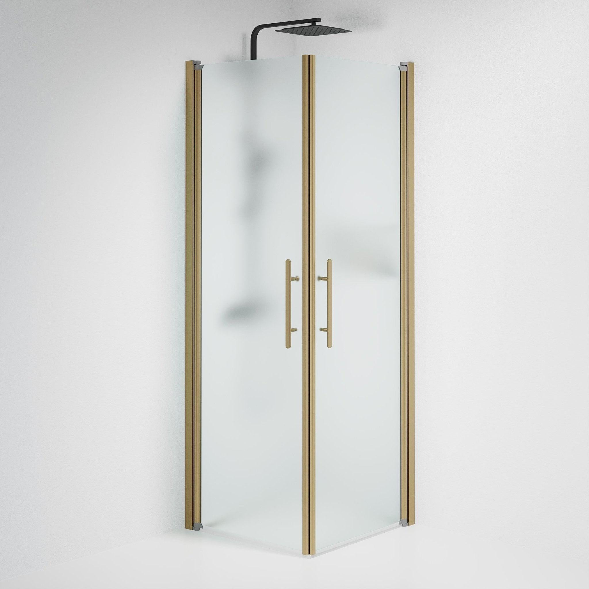 Square - Frosted, Shower Enclosure Set - Code, Matt/Bronze - 70 cm - MASTERSTORE - 8595677155396 - Shower Enclosure Set - Code - 36 - 701 - 70 - 55 - 00 - 8595677155396