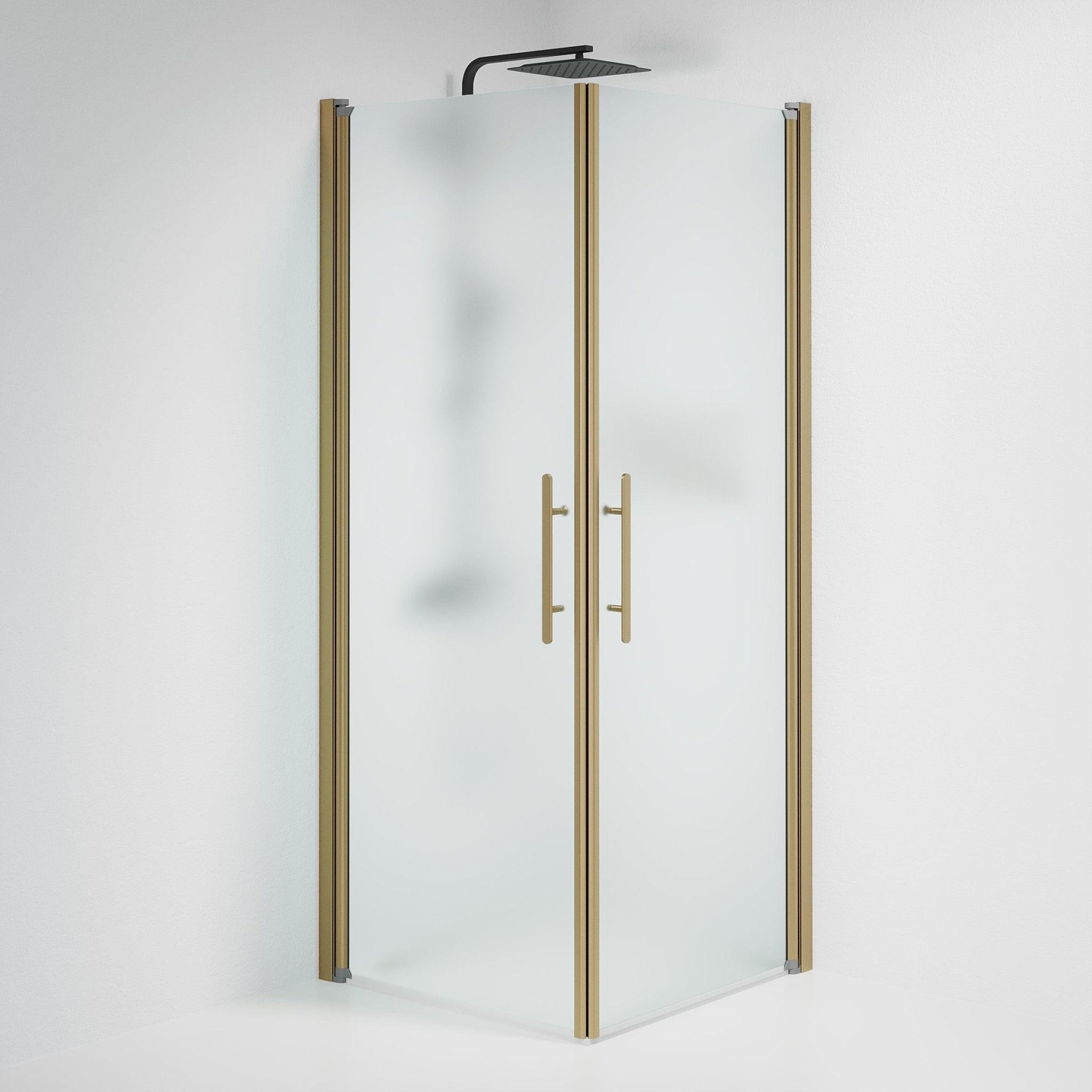Square - Frosted, Shower Enclosure Set - Code, Matt/Bronze - 80 cm - MASTERSTORE - 8595677155402 - Shower Enclosure Set - Code - 36 - 808 - 70 - 55 - 00 - 8595677155402