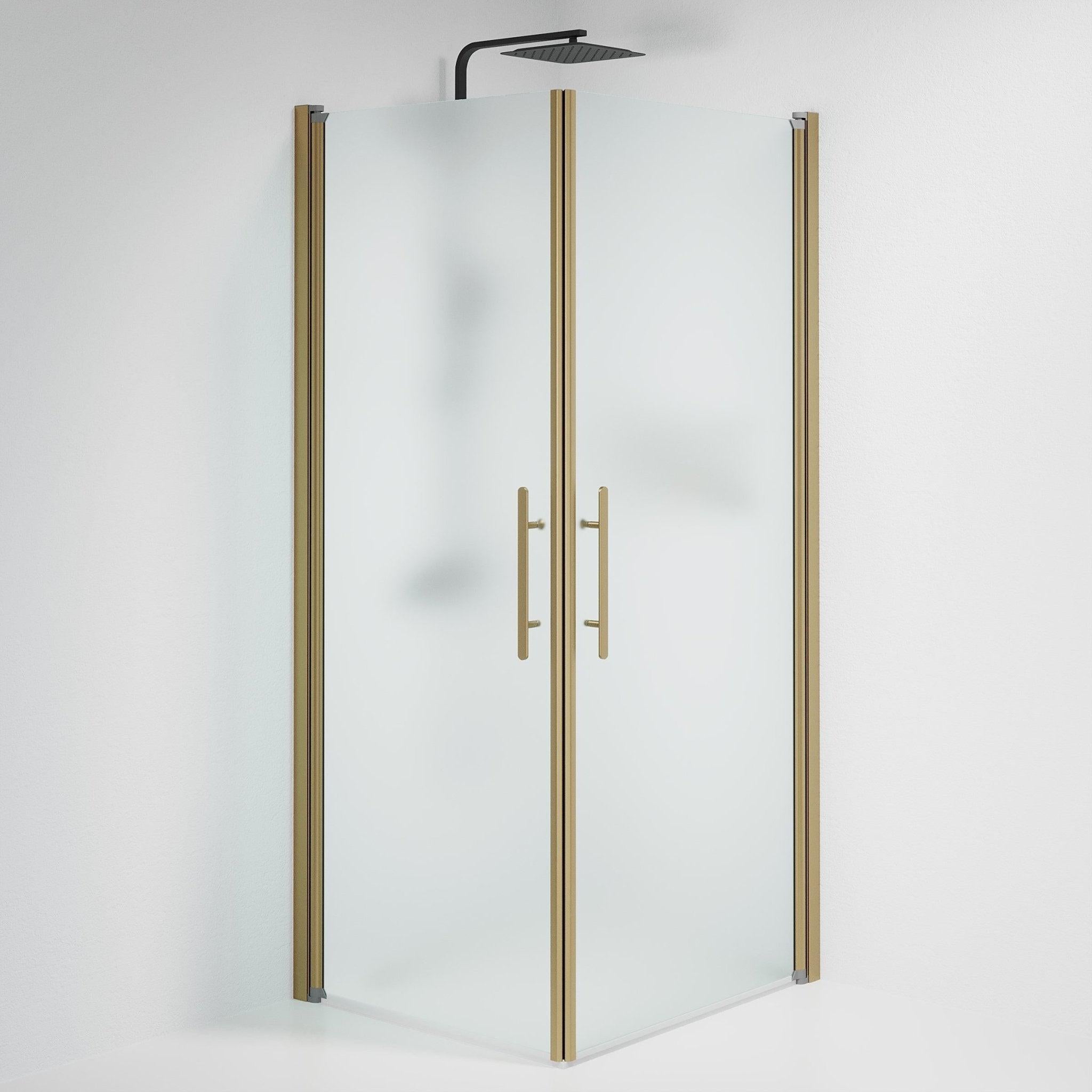 Square - Frosted, Shower Enclosure Set - Code, Matt/Bronze - 80 cm - MASTERSTORE - 8595677155419 - Shower Enclosure Set - Code - 36 - 809 - 70 - 55 - 00 - 8595677155419