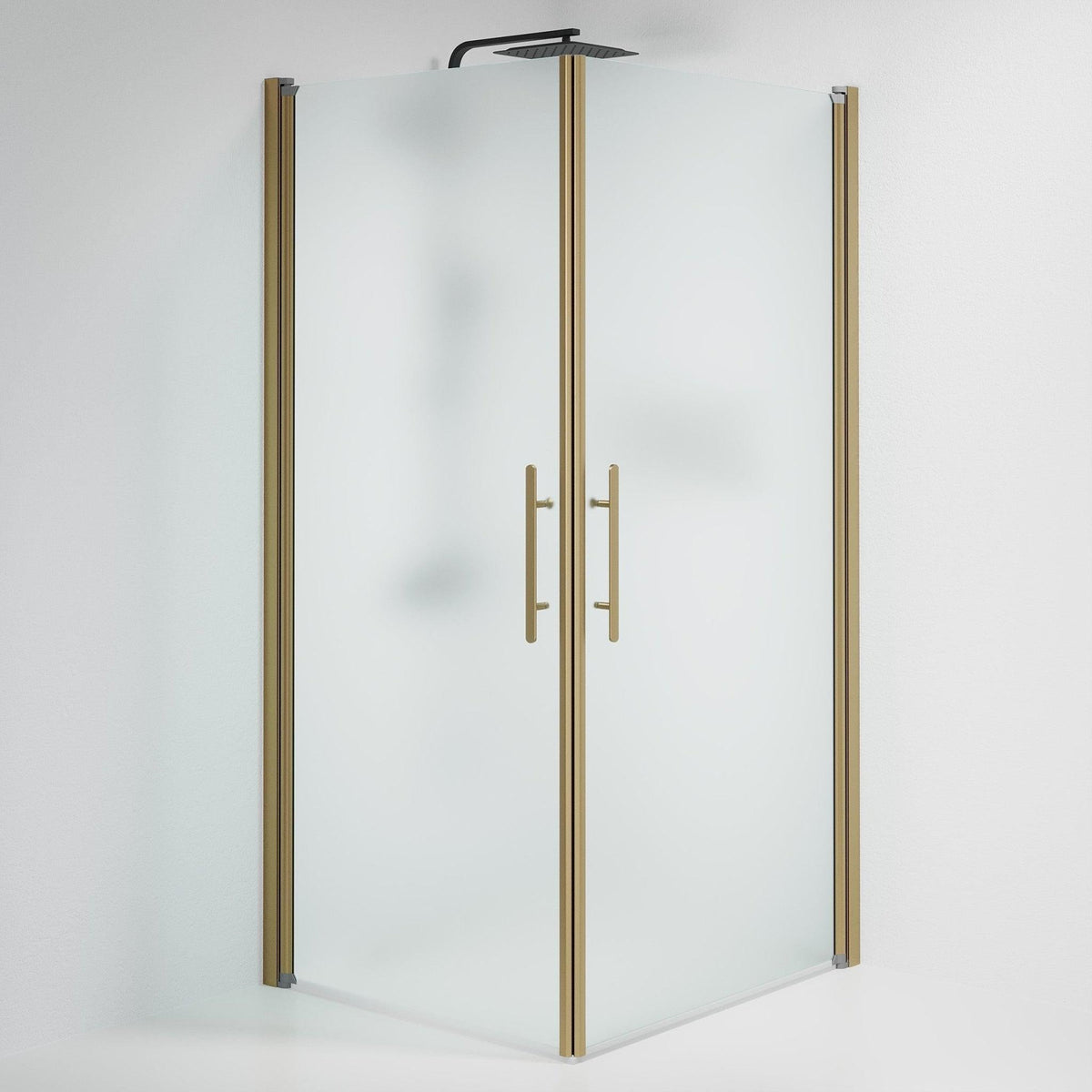 Square - Frosted, Shower Enclosure Set - Code, Matt/Bronze - 80 cm - MASTERSTORE - 8595677155419 - Shower Enclosure Set - Code - 36 - 809 - 70 - 55 - 00 - 8595677155419