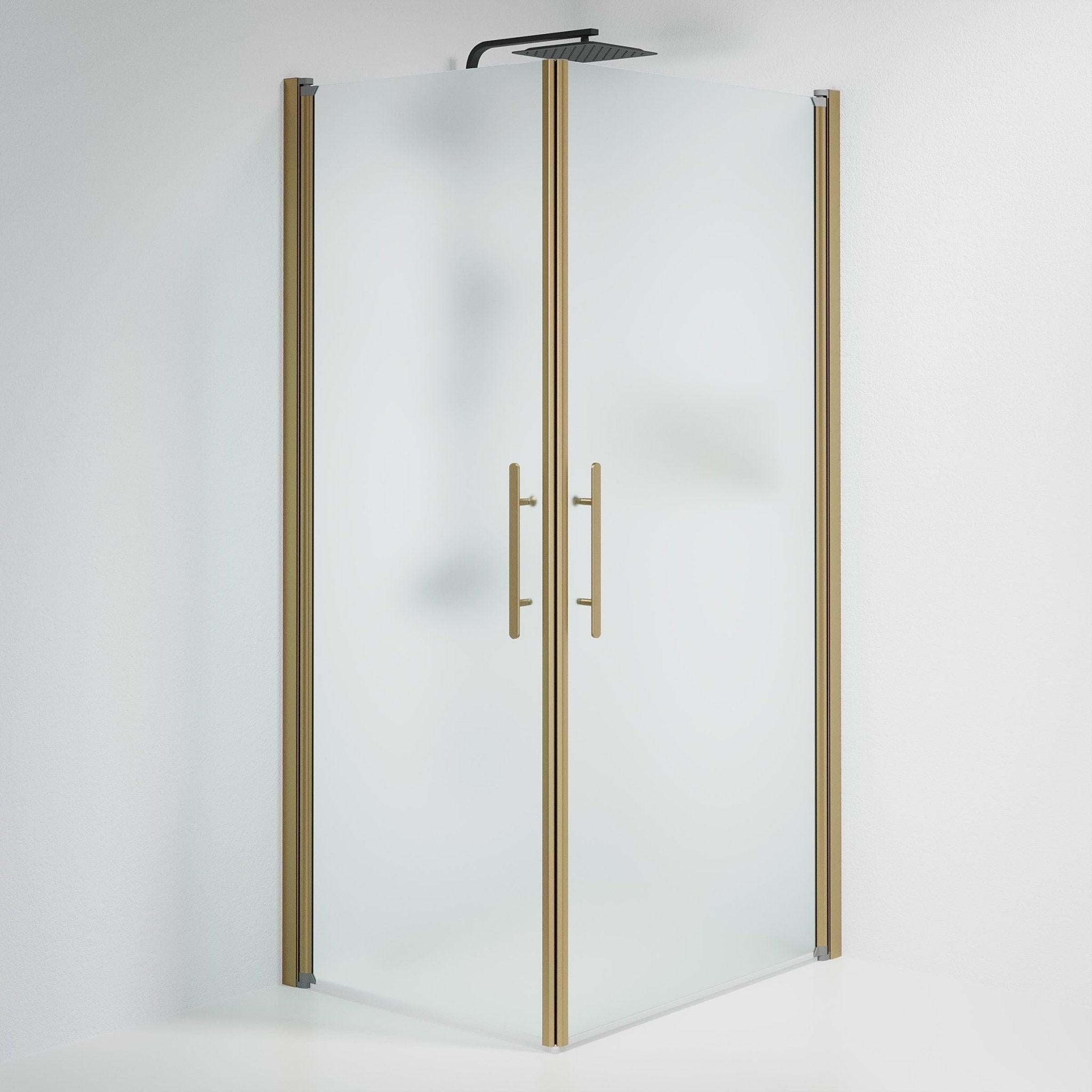 Square - Frosted, Shower Enclosure Set - Code, Matt/Bronze - 80 cm - MASTERSTORE - 8595677155426 - Shower Enclosure Set - Code - 36 - 801 - 70 - 55 - 00 - 8595677155426