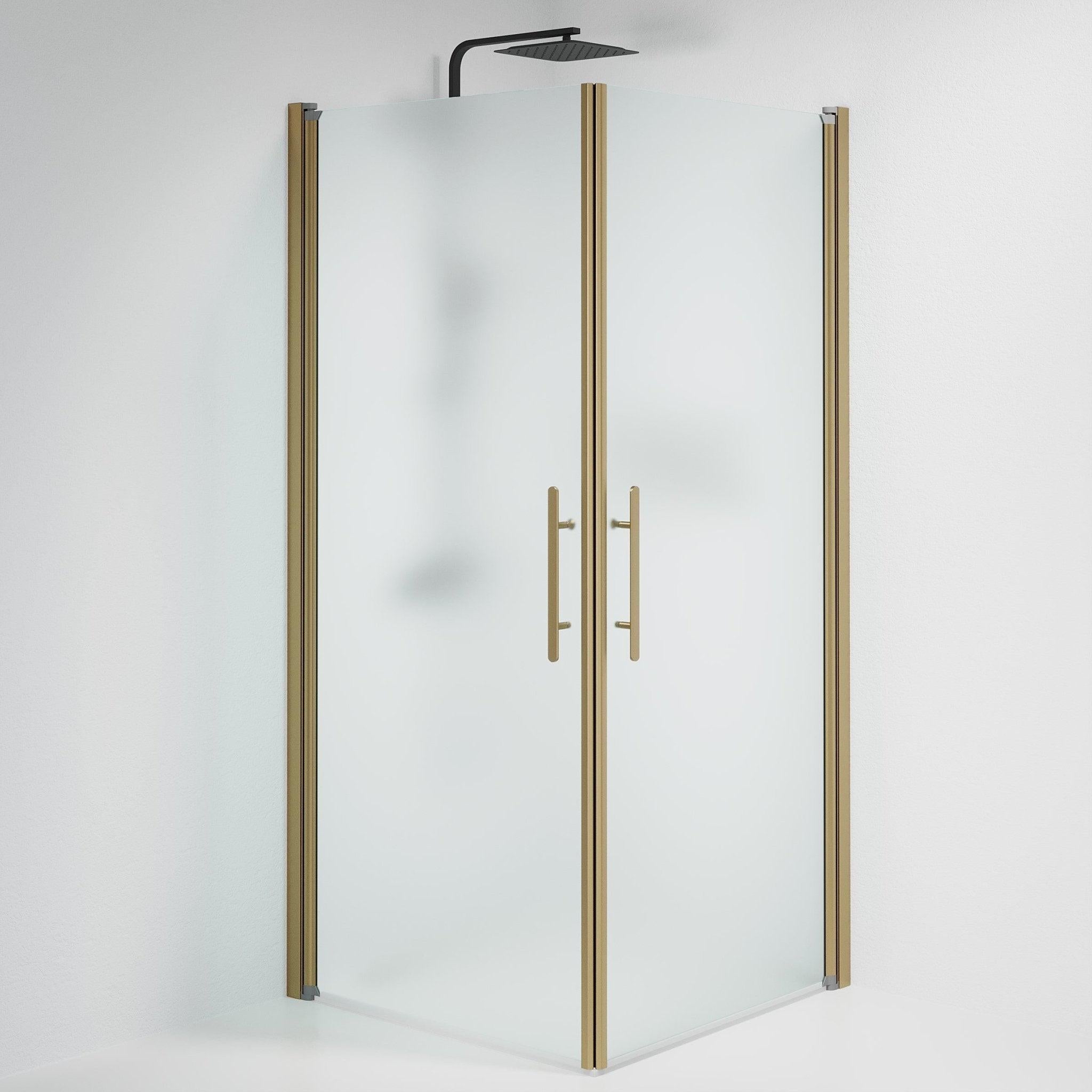 Square - Frosted, Shower Enclosure Set - Code, Matt/Bronze - 90 cm - MASTERSTORE - 8595677155433 - Shower Enclosure Set - Code - 36 - 909 - 70 - 55 - 00 - 8595677155433