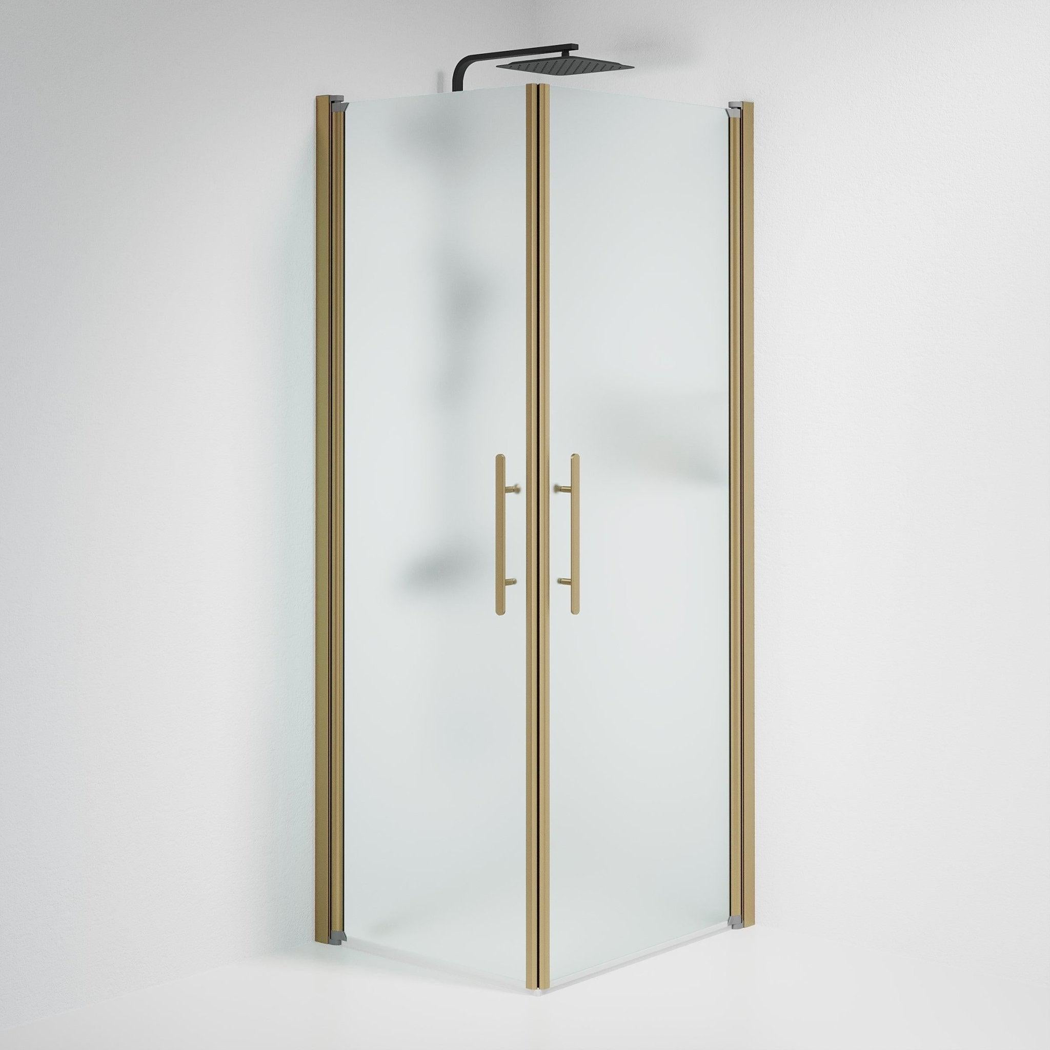 Square - Frosted, Shower Enclosure Set - Code, Matt/Bronze - 90 cm - MASTERSTORE - 8595677155433 - Shower Enclosure Set - Code - 36 - 909 - 70 - 55 - 00 - 8595677155433