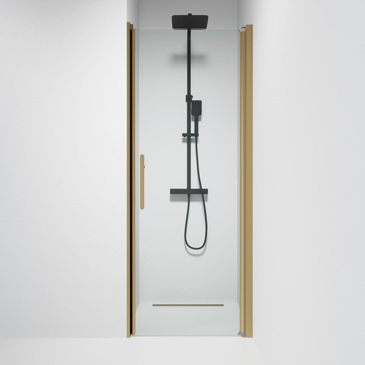 Square - Clear, Shower Enclosure Set - Code, Clear/Bronze - 90 cm - MASTERSTORE - 8595677155488 - Shower Enclosure Set - Code - 38 - 090 - 70 - 50 - 00 - 8595677155488