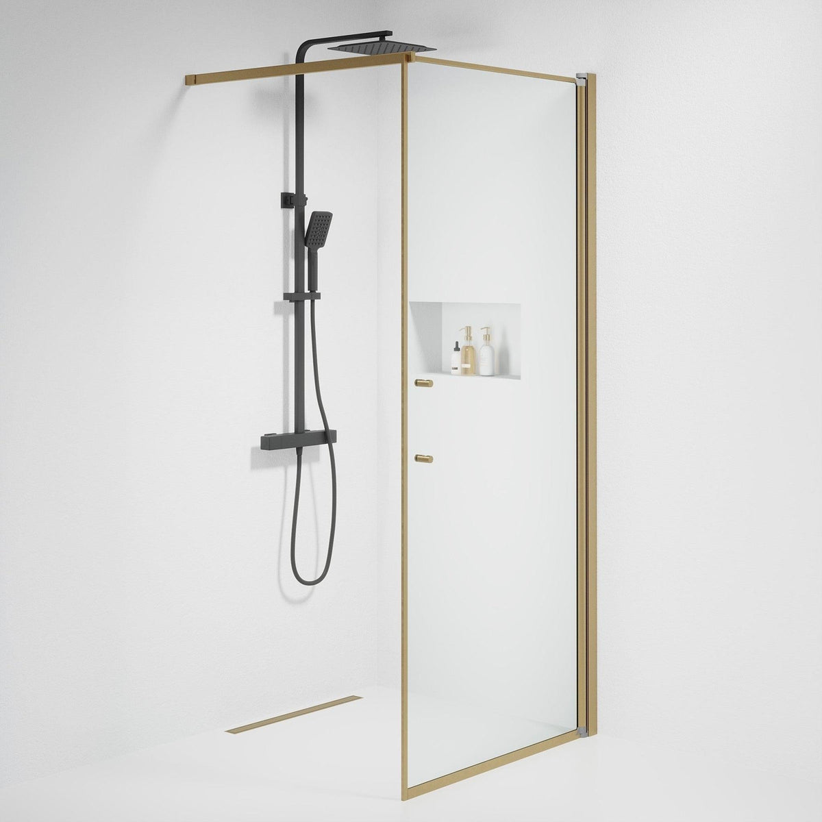 Square - Clear, Shower Enclosure Set - Code, Clear/Bronze - 70 cm - MASTERSTORE - 8595677155549 - Shower Enclosure Set - Code - 39 - 070 - 70 - 50 - 00 - 8595677155549